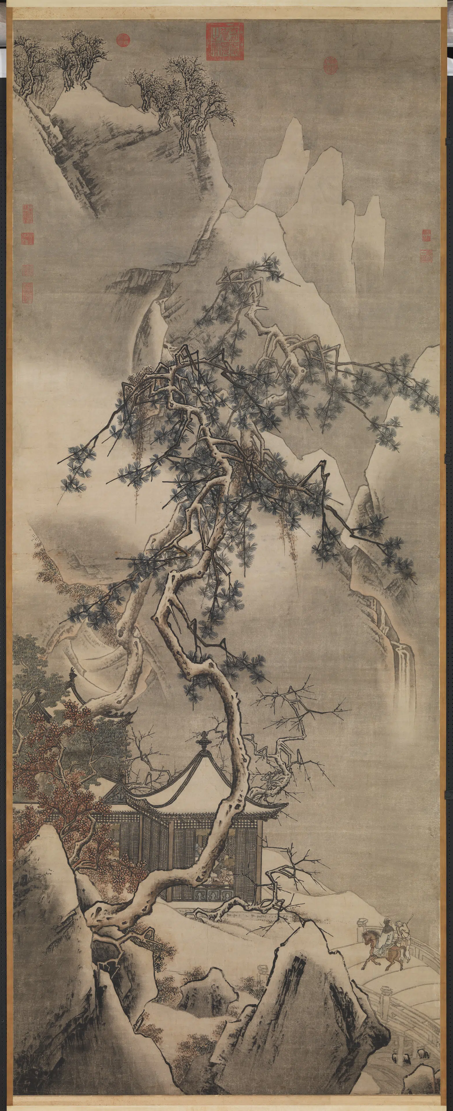 南宋【马远】《画雪景图轴》