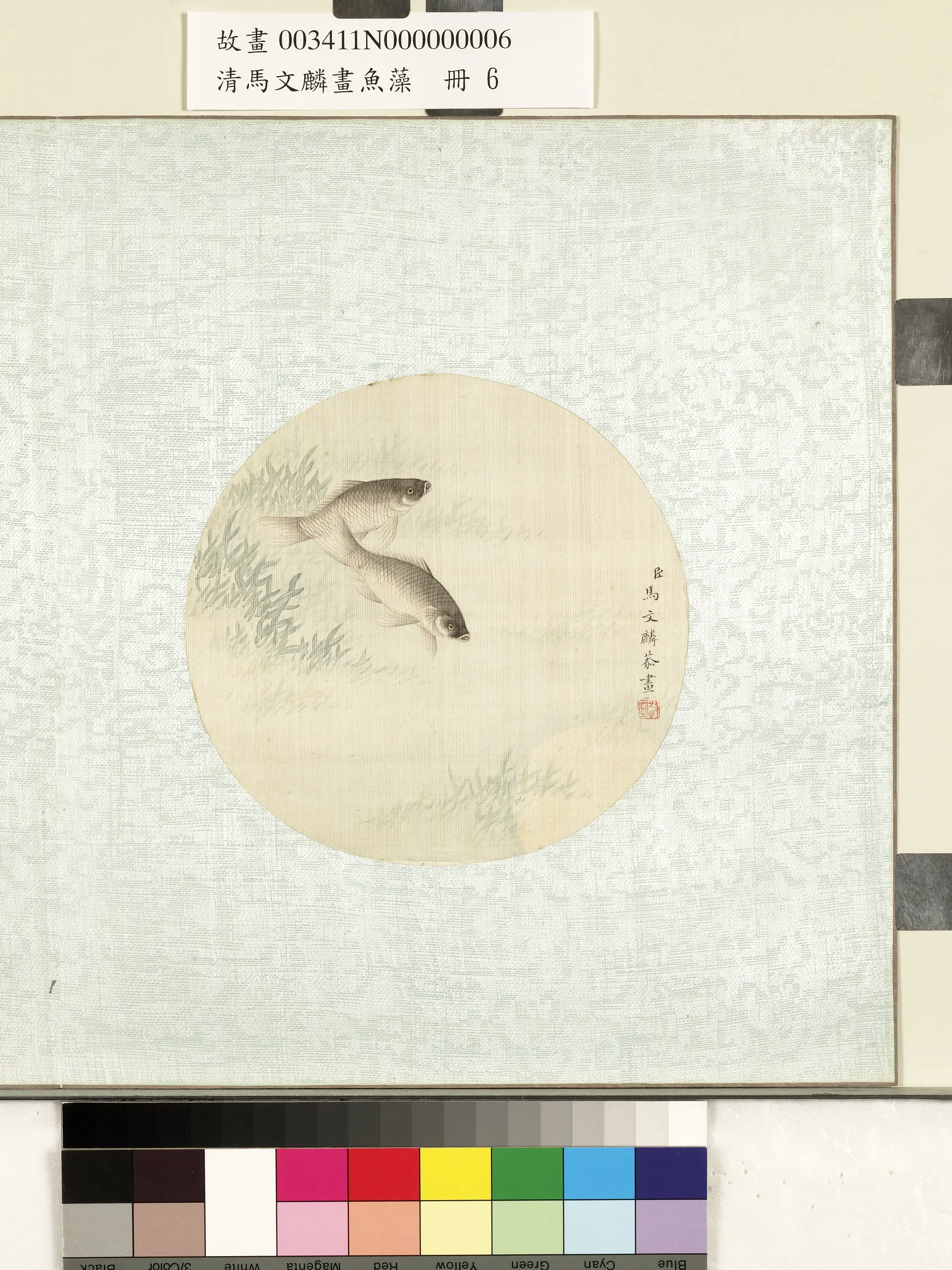 清代【马文麟】《画鱼藻册》 第11张