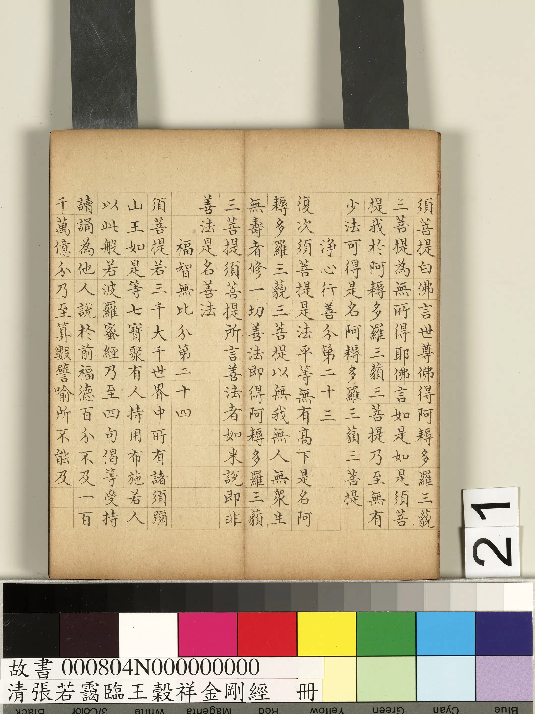 清代【张若霭】《临王谷祥金刚经册》 第14张 清代【张若霭】《临王谷祥金刚经册》 第14张