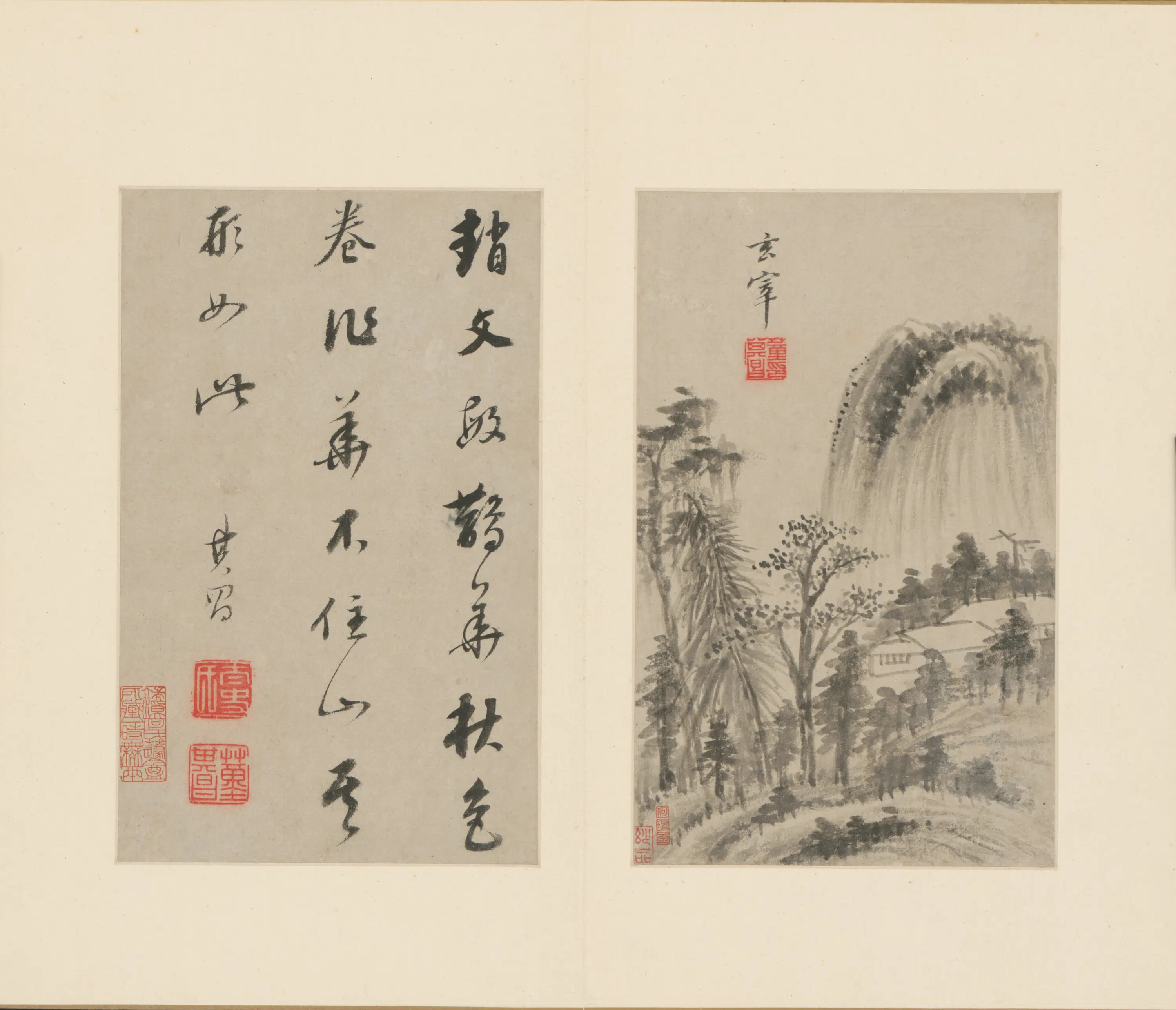 明朝【董其昌】《山水册-1(10开)》 第3张 明朝【董其昌】《山水册-1(10开)》 第3张