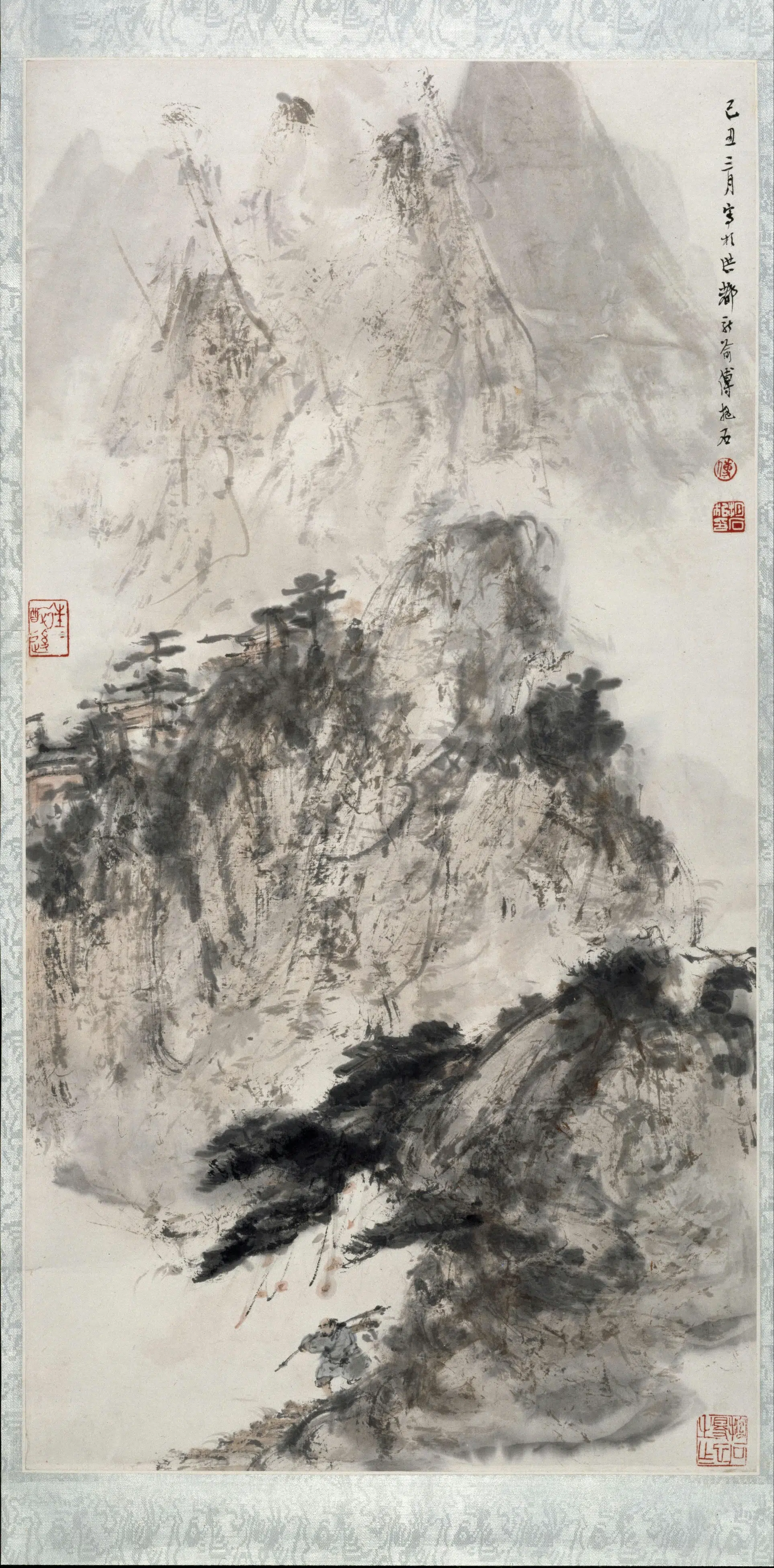 近现代【傅抱石】《渔归图轴》