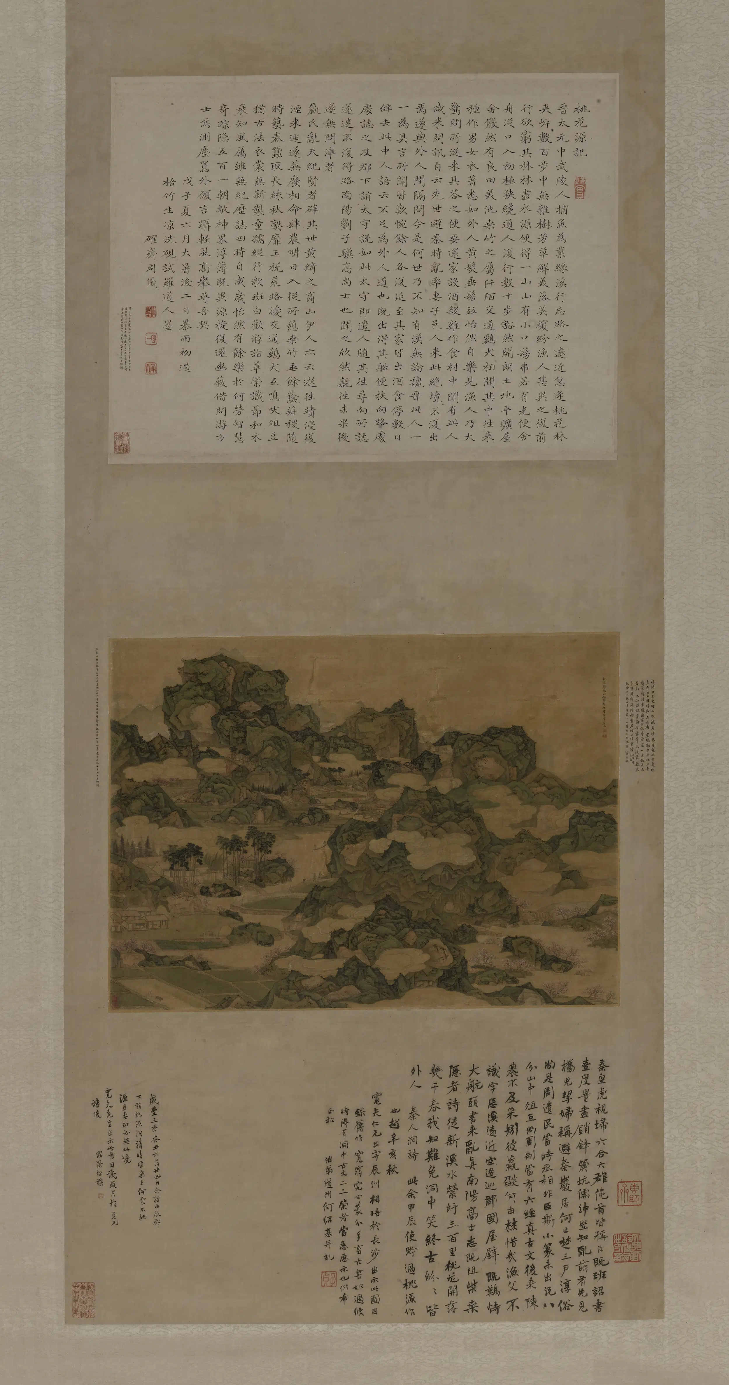 清代【顾符稹】《桃源图轴》