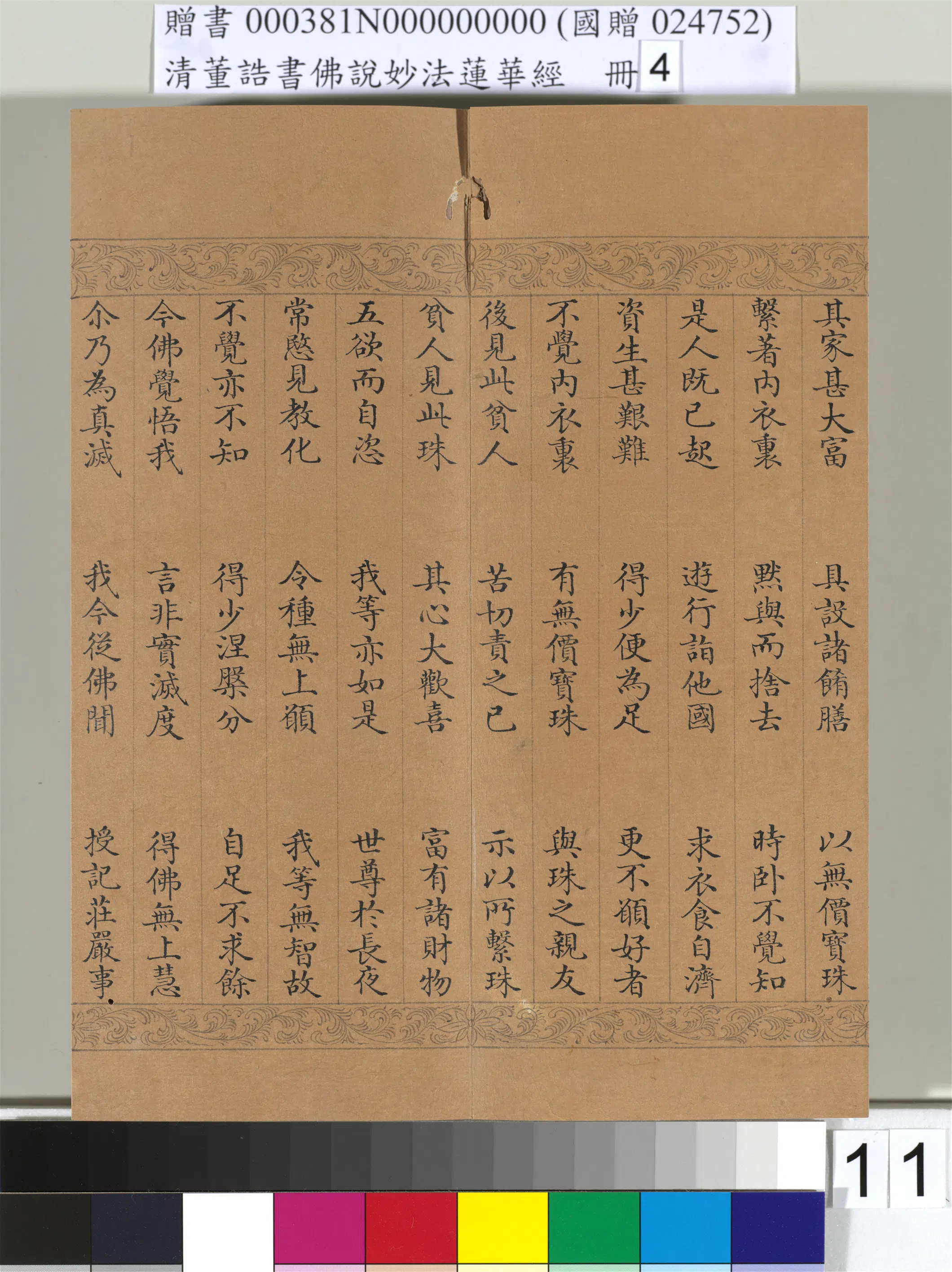 清代【董诰】《佛说妙法莲华经(四)册-54开》 第4张 清代【董诰】《佛说妙法莲华经(四)册-54开》 第4张