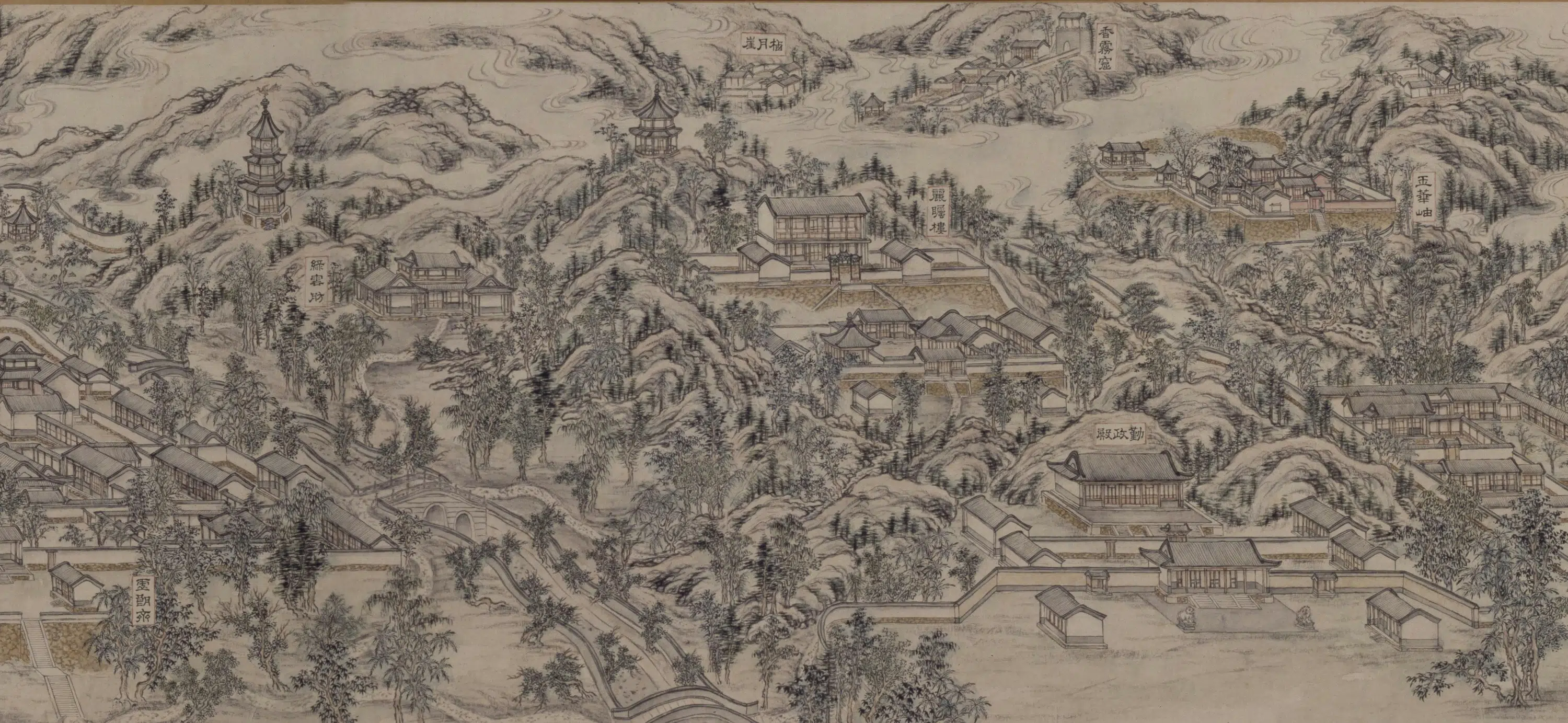 清代【张若澄】《静宜园二十八景图卷》 第5张