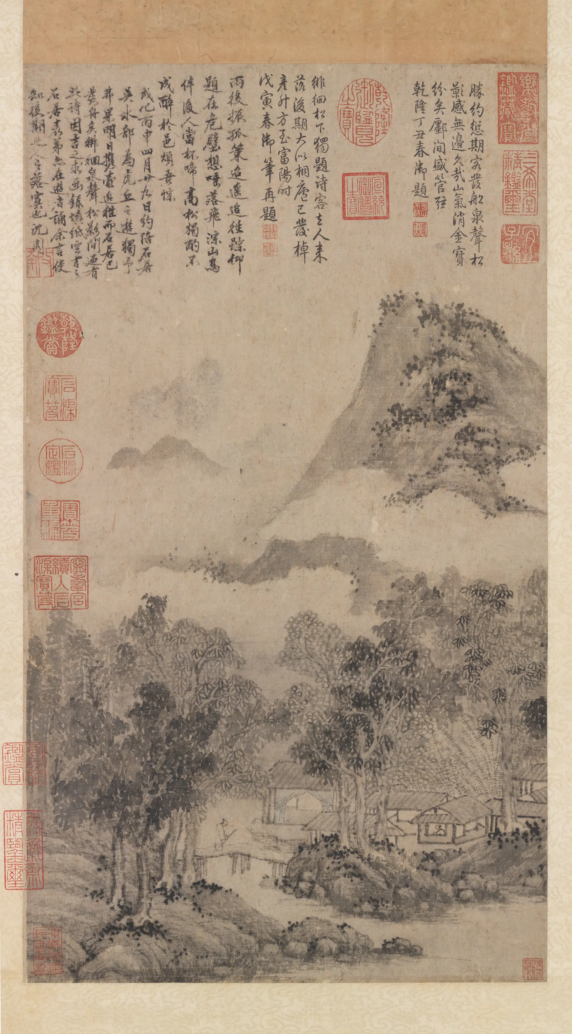明朝【沈周】《画山水图轴》