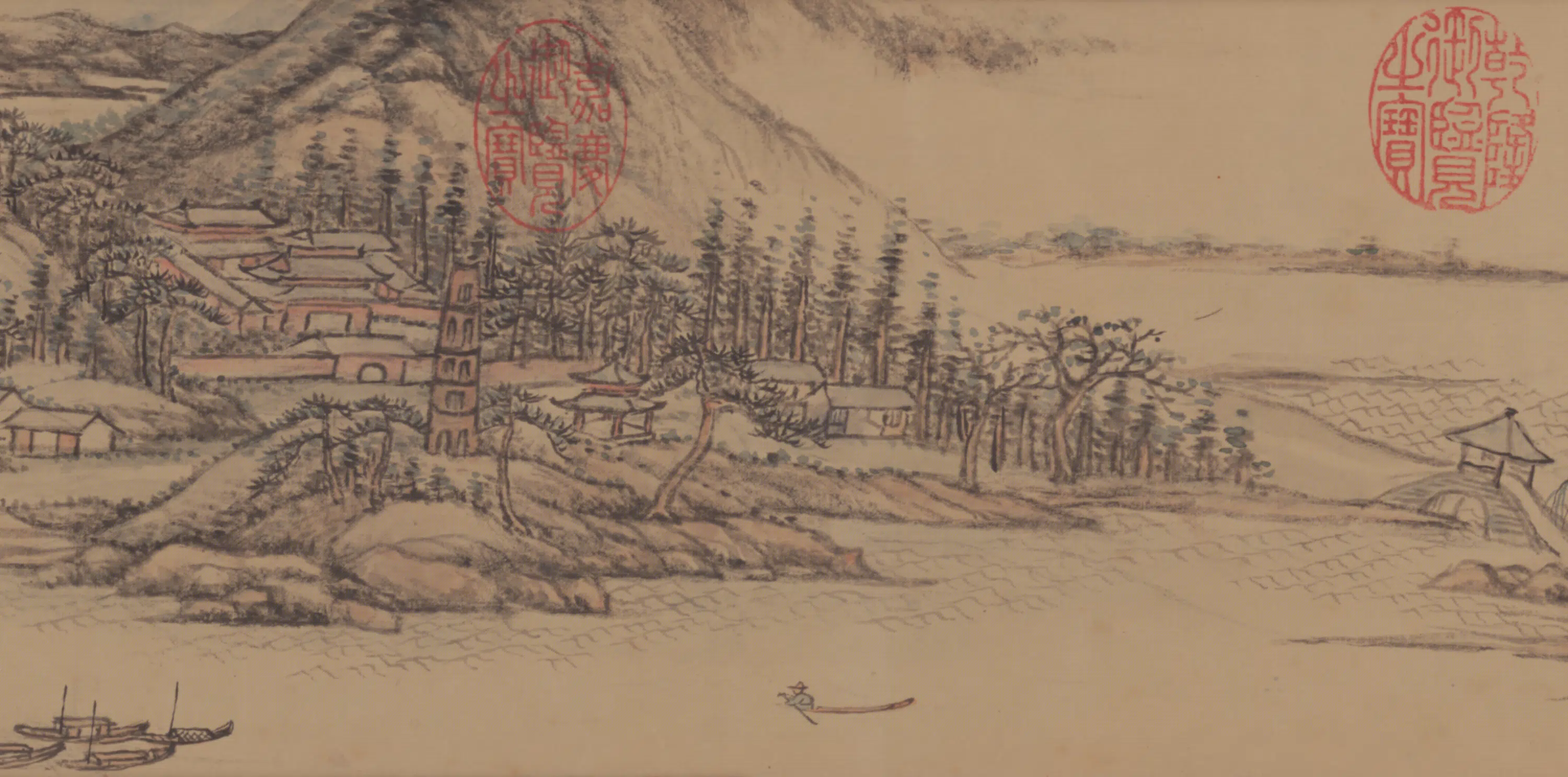 清代【张宗苍】《画弘历万松岭诗意卷》 第3张 清代【张宗苍】《画弘历万松岭诗意卷》 第3张