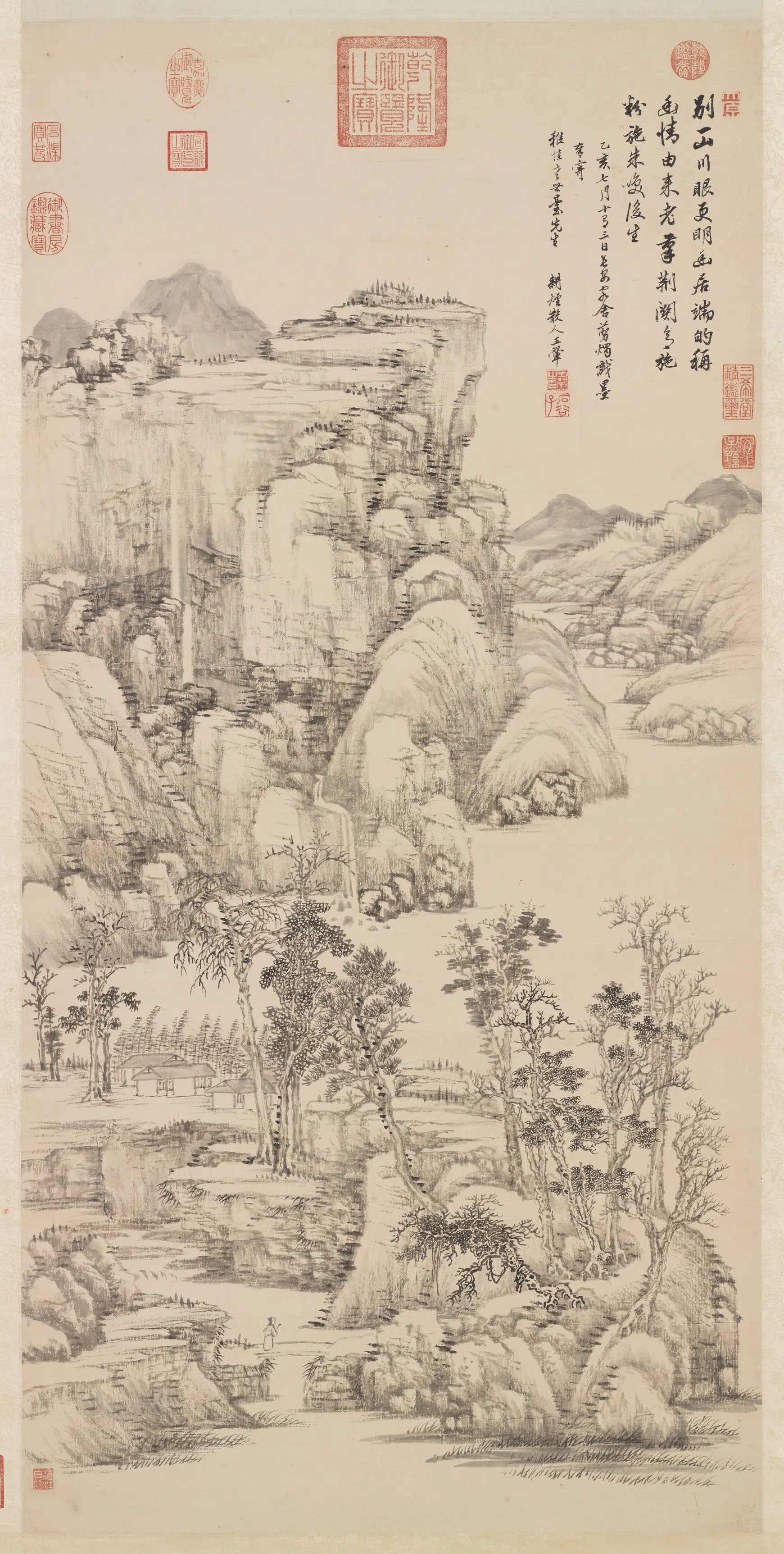 清代【王翚】《仿黄公望笔意图轴》