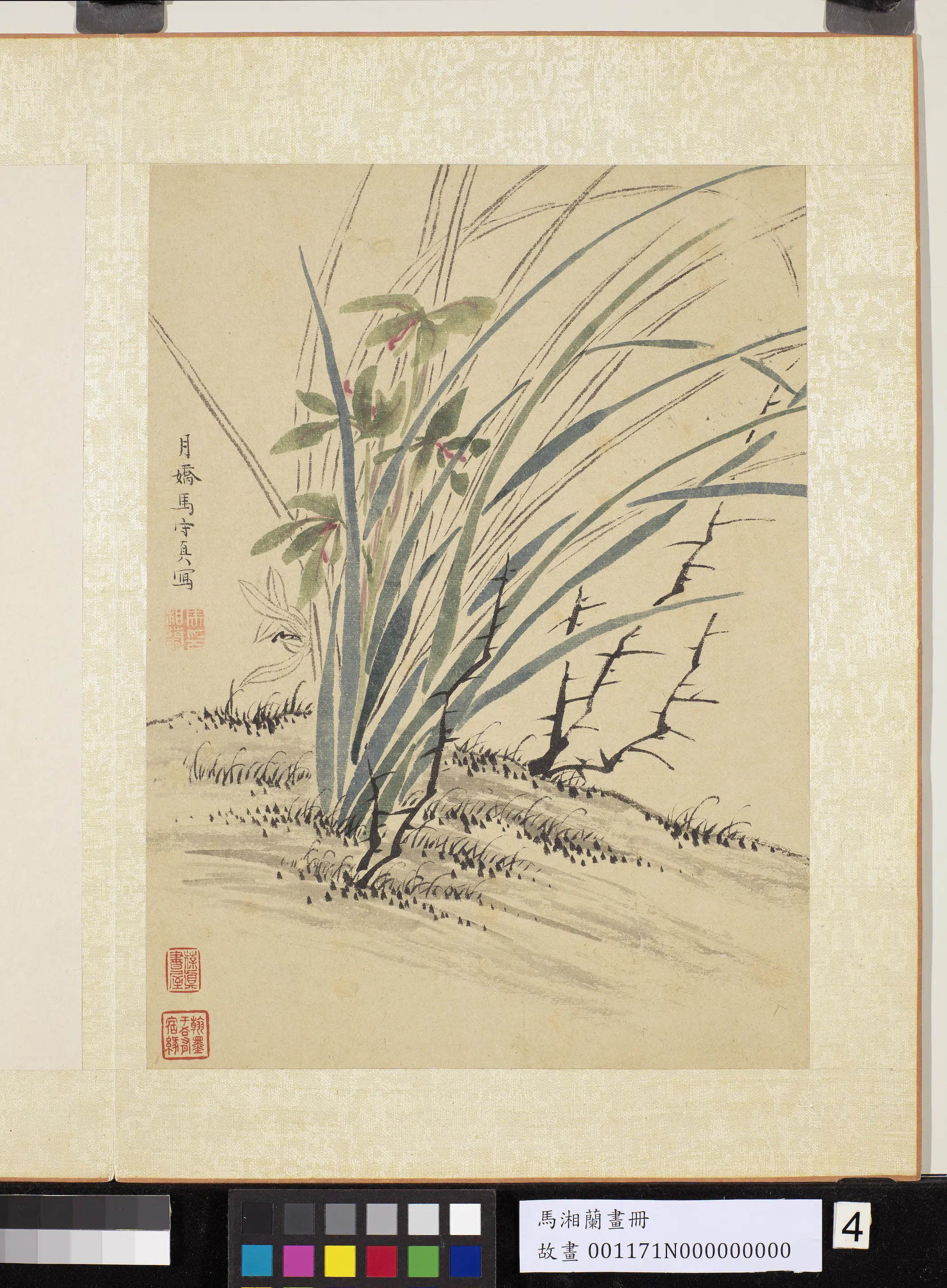明朝【马守真马守贞(马湘兰)】《画册-荆棘丛兰》 第1张 明朝【马守真马守贞(马湘兰)】《画册-荆棘丛兰》 第1张