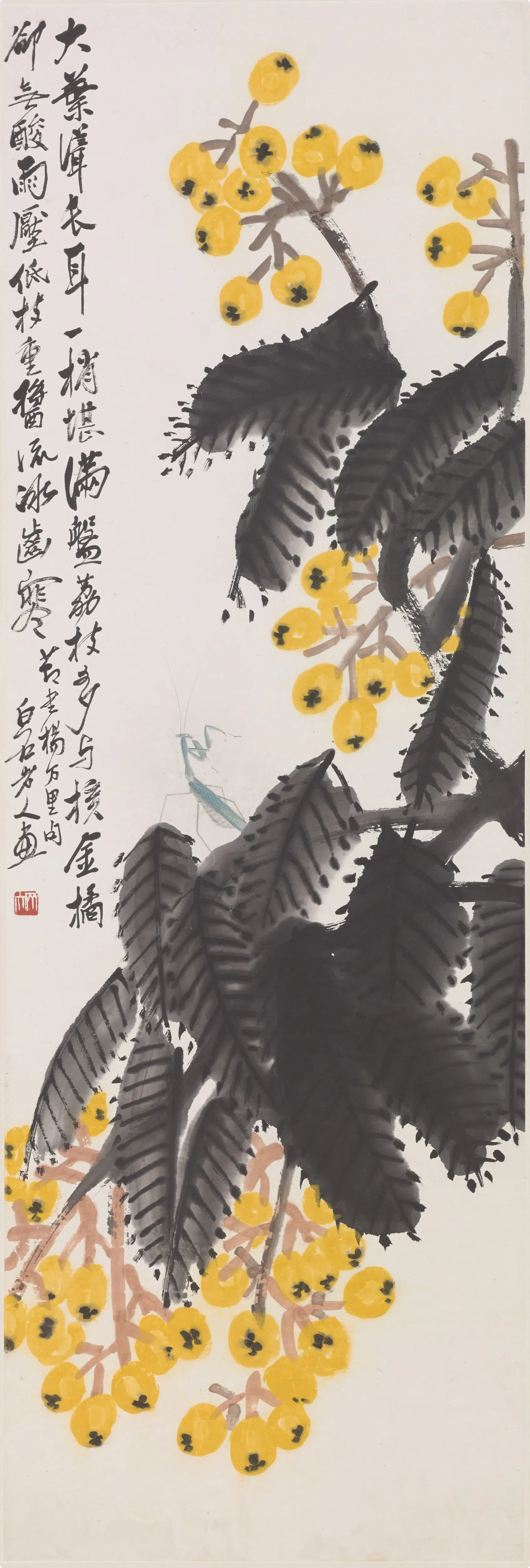 近现代【齐白石】《枇杷图轴》