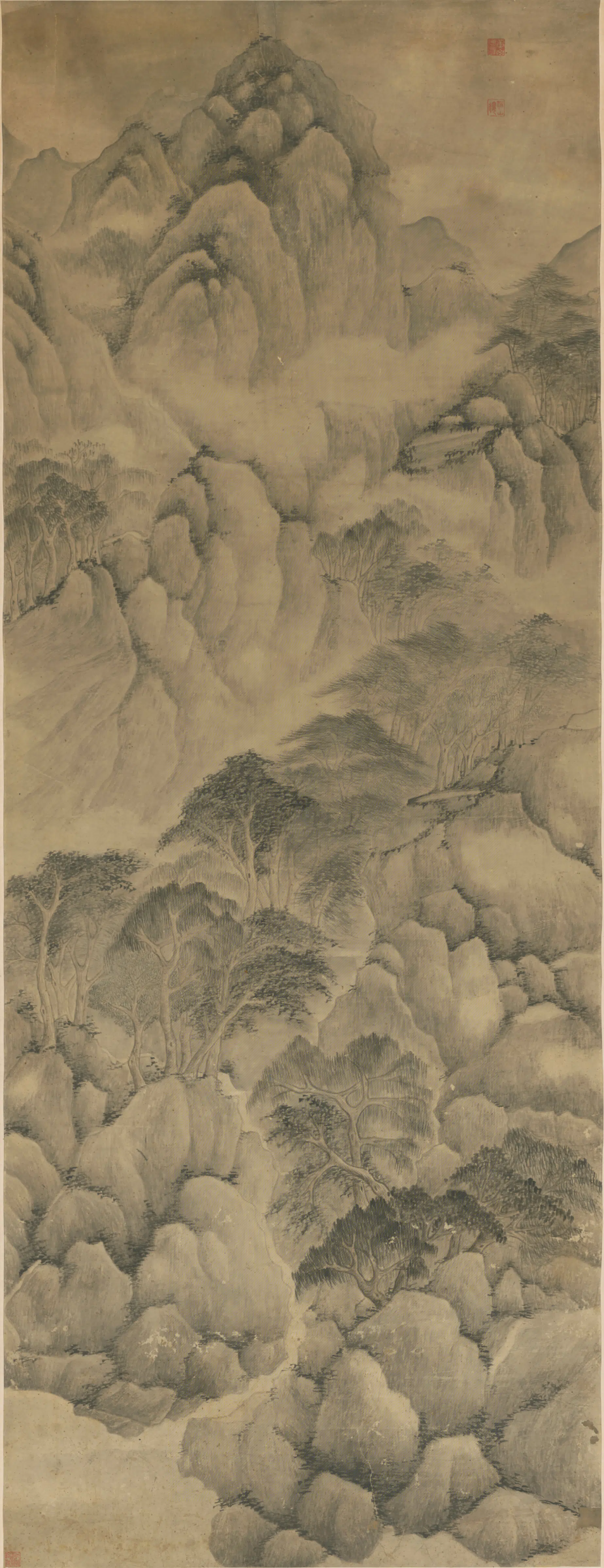 清代【法若真】《山水轴-5》