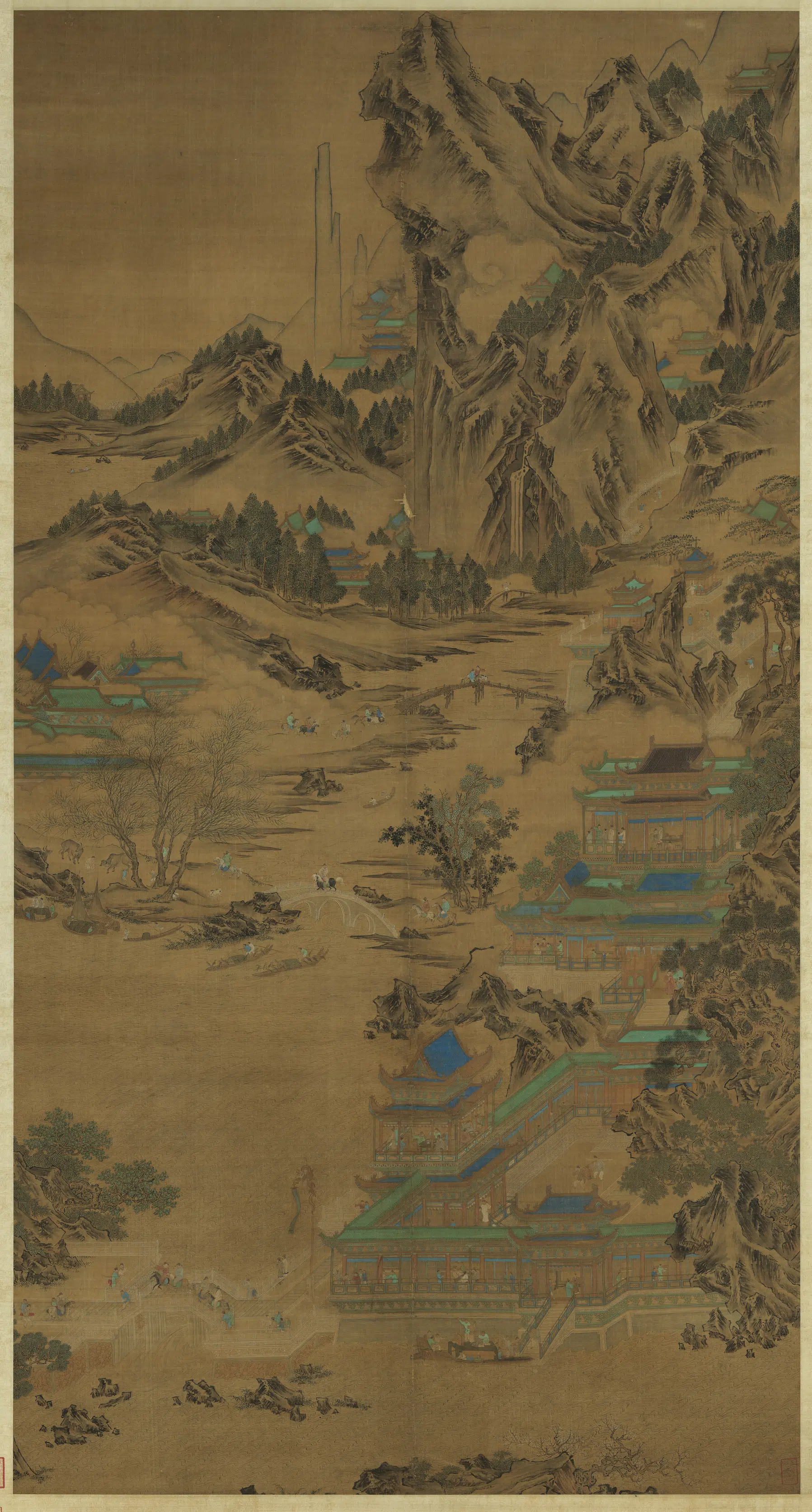 北宋【郭熙】《滕王阁图轴》