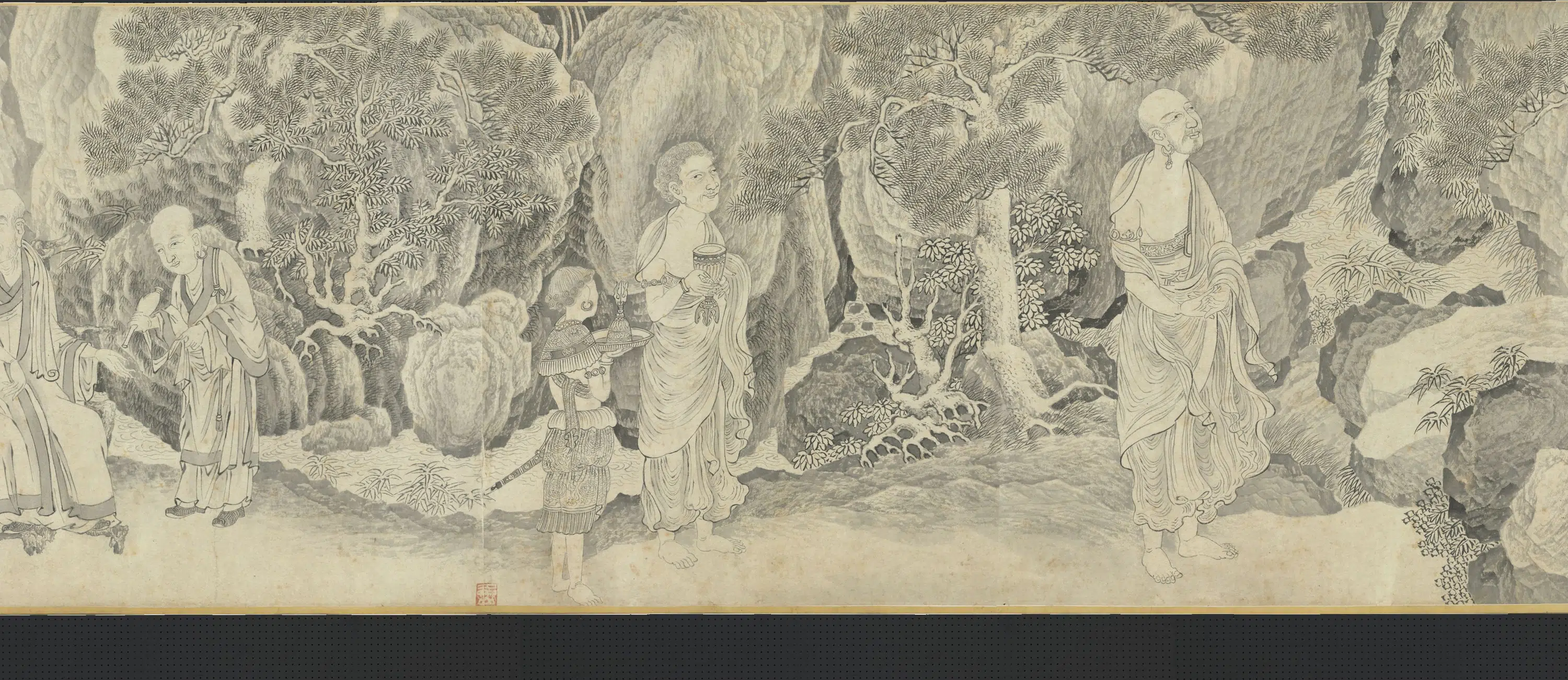 明朝【丁云鹏】《十六应真图卷》 第4张
