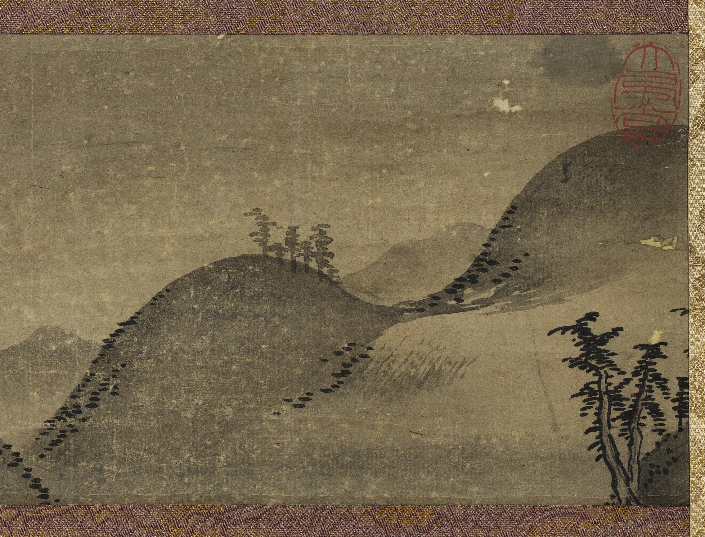 宋代《宋人山水小景图轴》