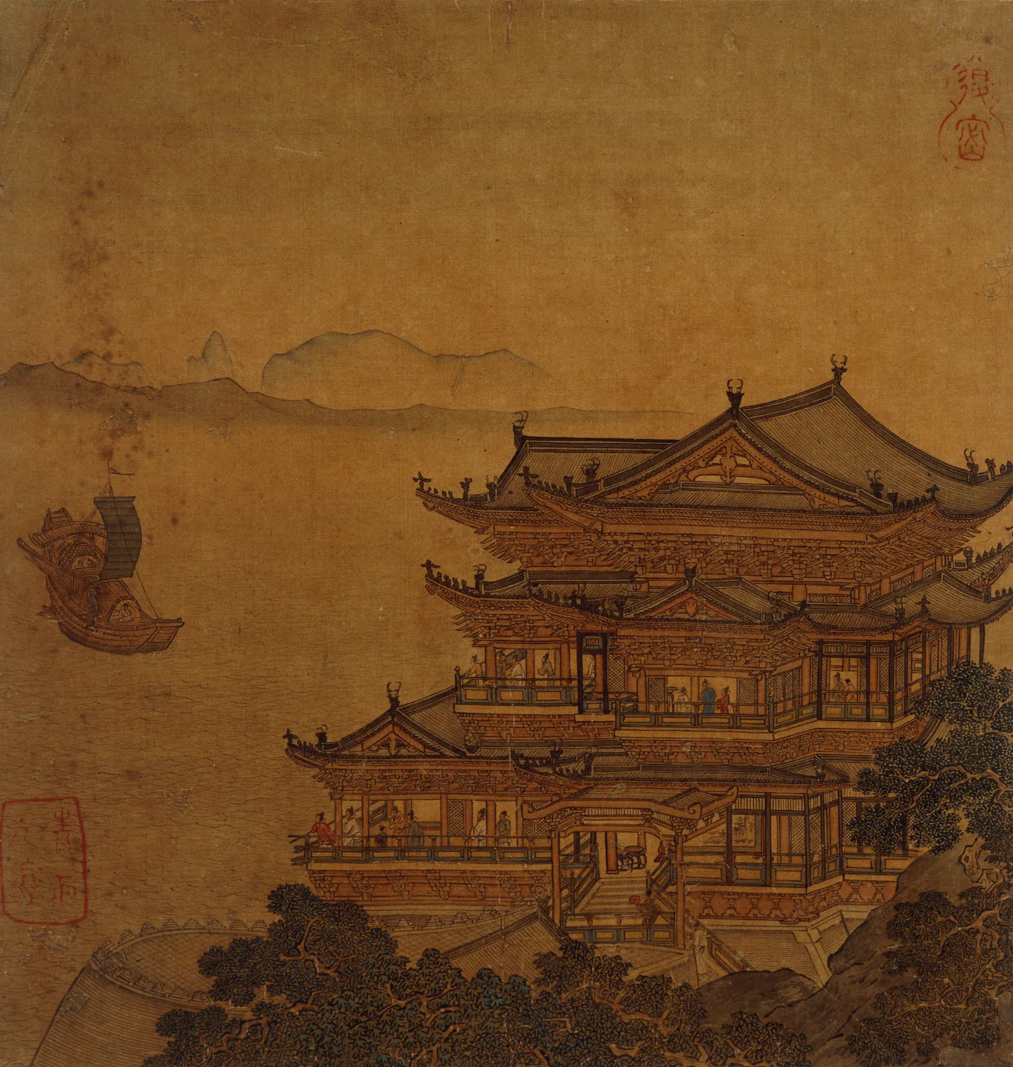 明朝【仇英】《临宋人画册》 第10张