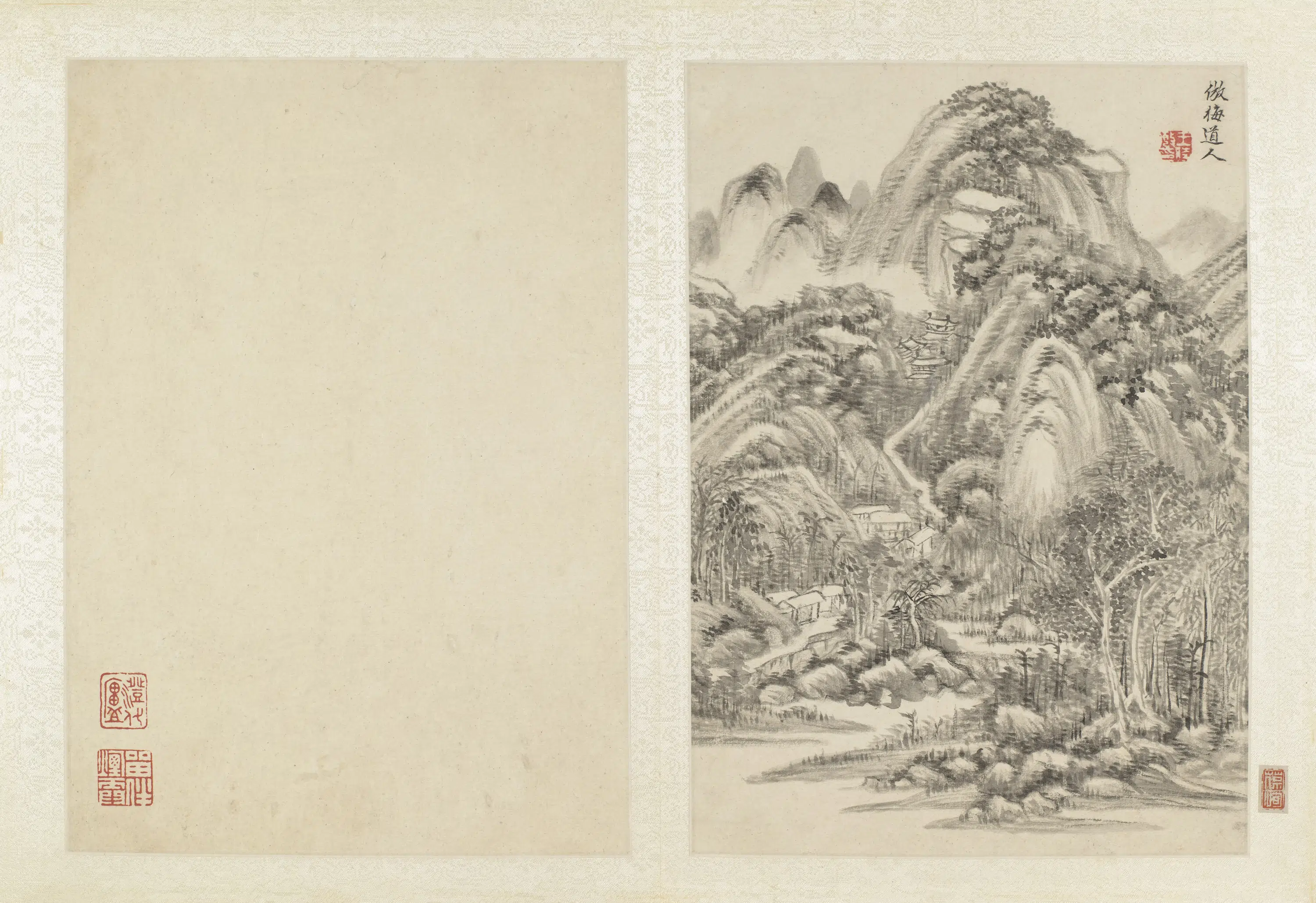 清代【王时敏】《仿古山水册-1》