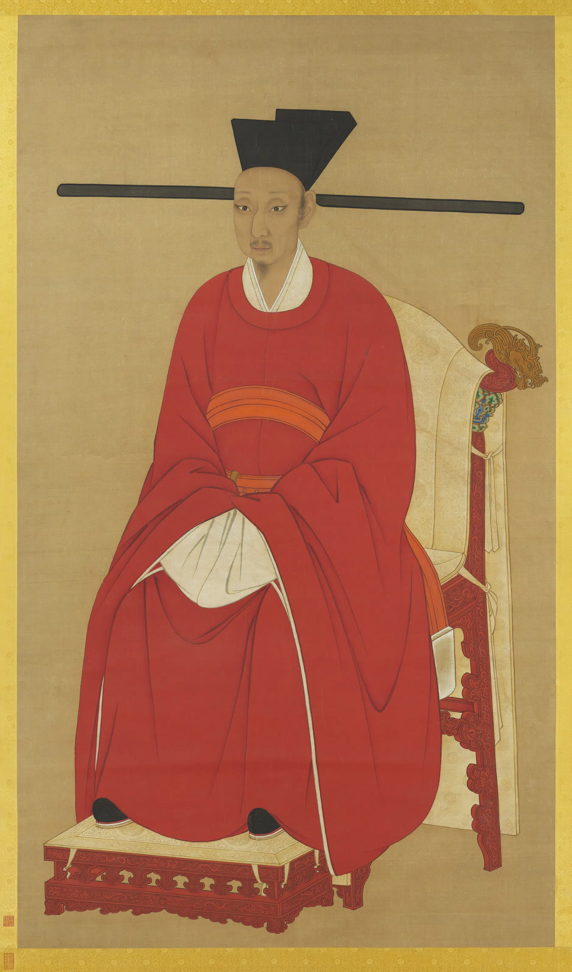 宋代《宋宁宗坐像图轴》