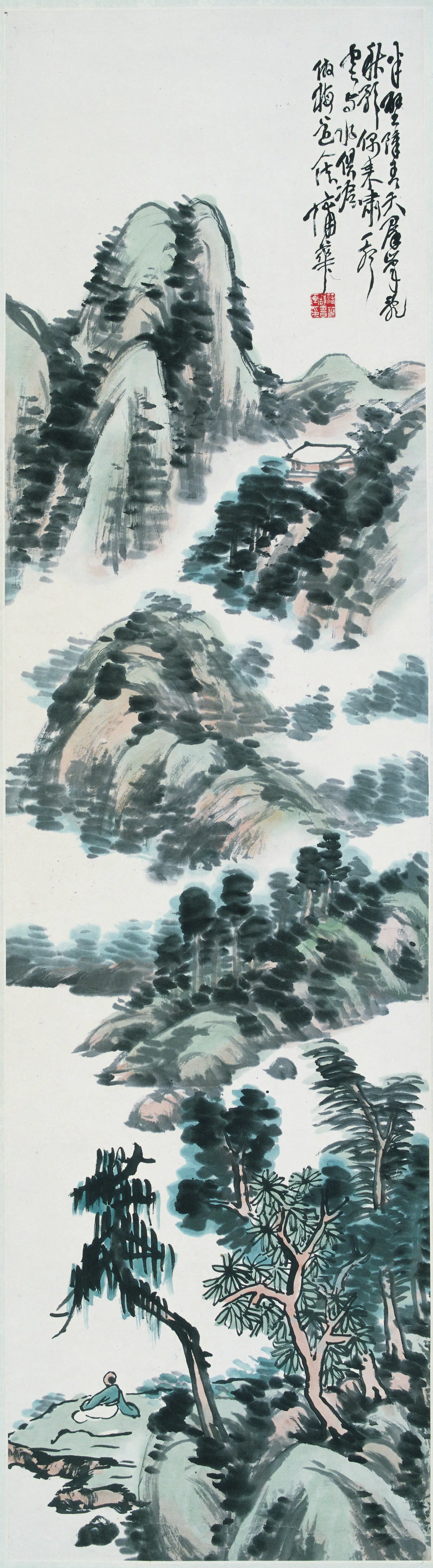 清代【蒲华】《半壁山水》
