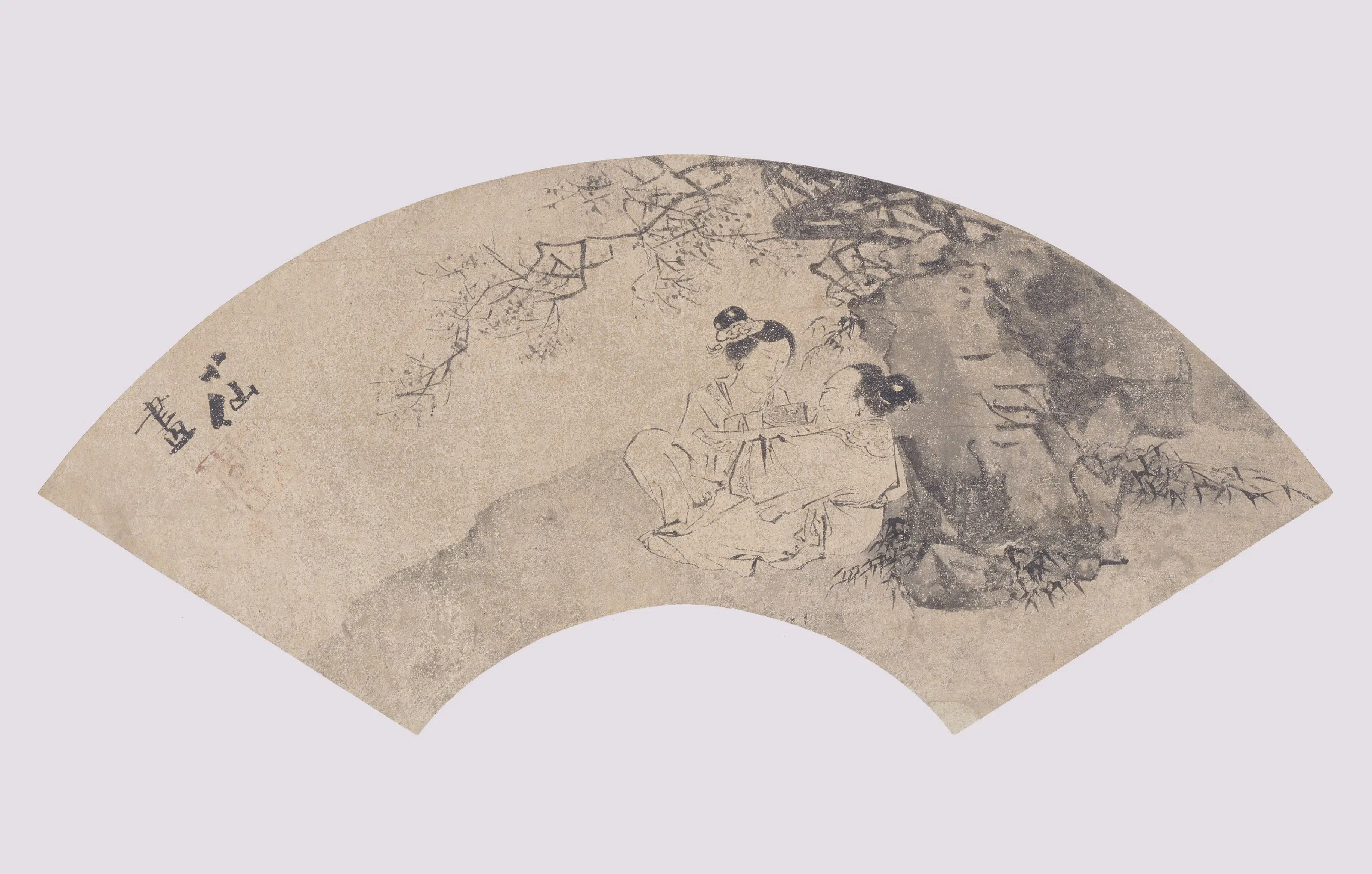明朝【吴伟】《仕女扇页》