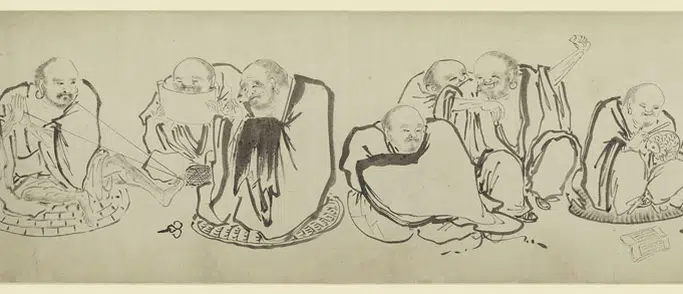 明朝【李麟】《白描罗汉图卷》 第2张 明朝【李麟】《白描罗汉图卷》 第2张
