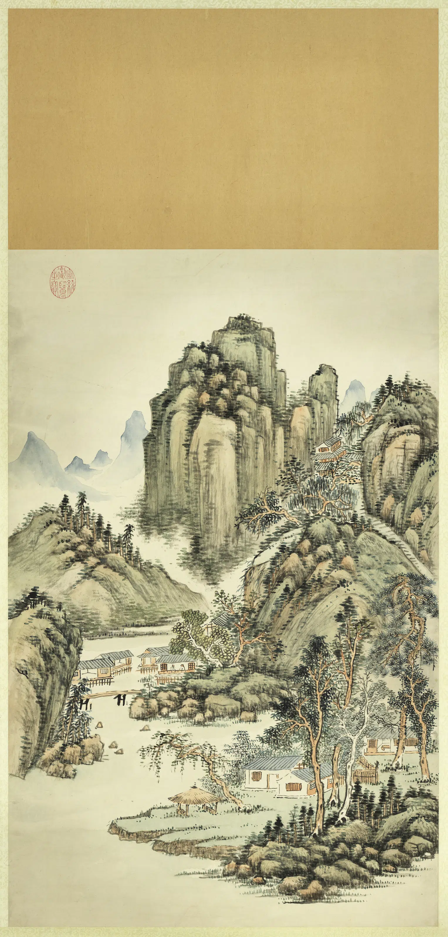 《无款晖娱景图轴》