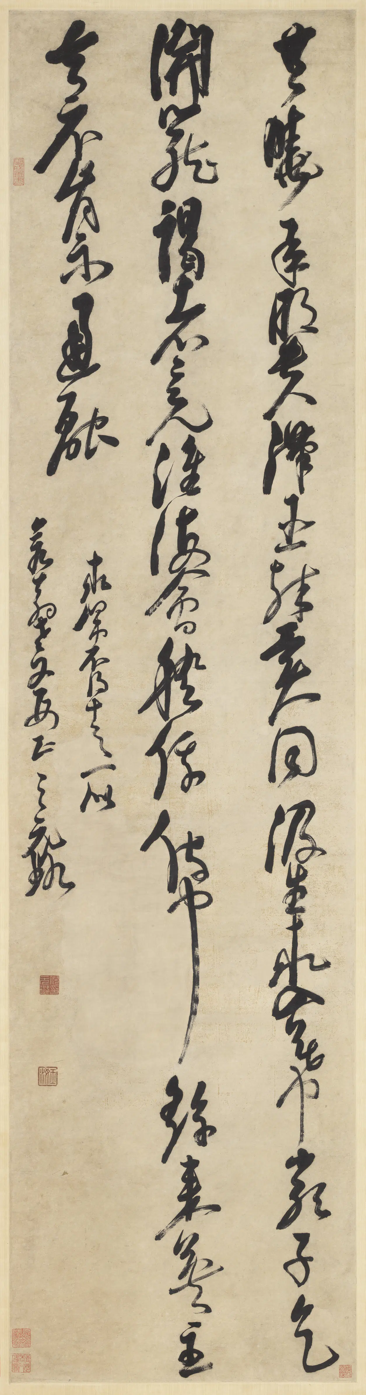明朝【倪元璐】《草书诗图轴》