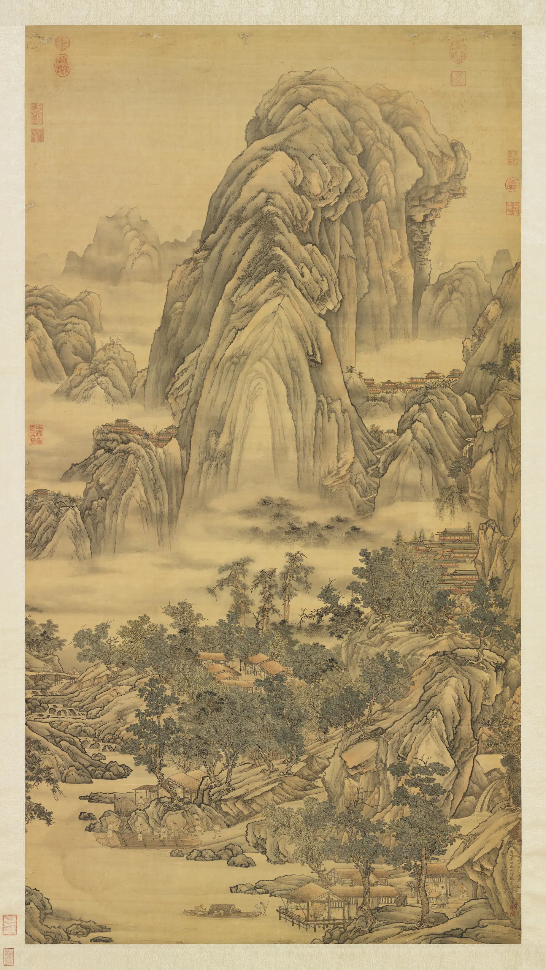 清代【孙祜】《仿王维关山行旅图轴》 第1张