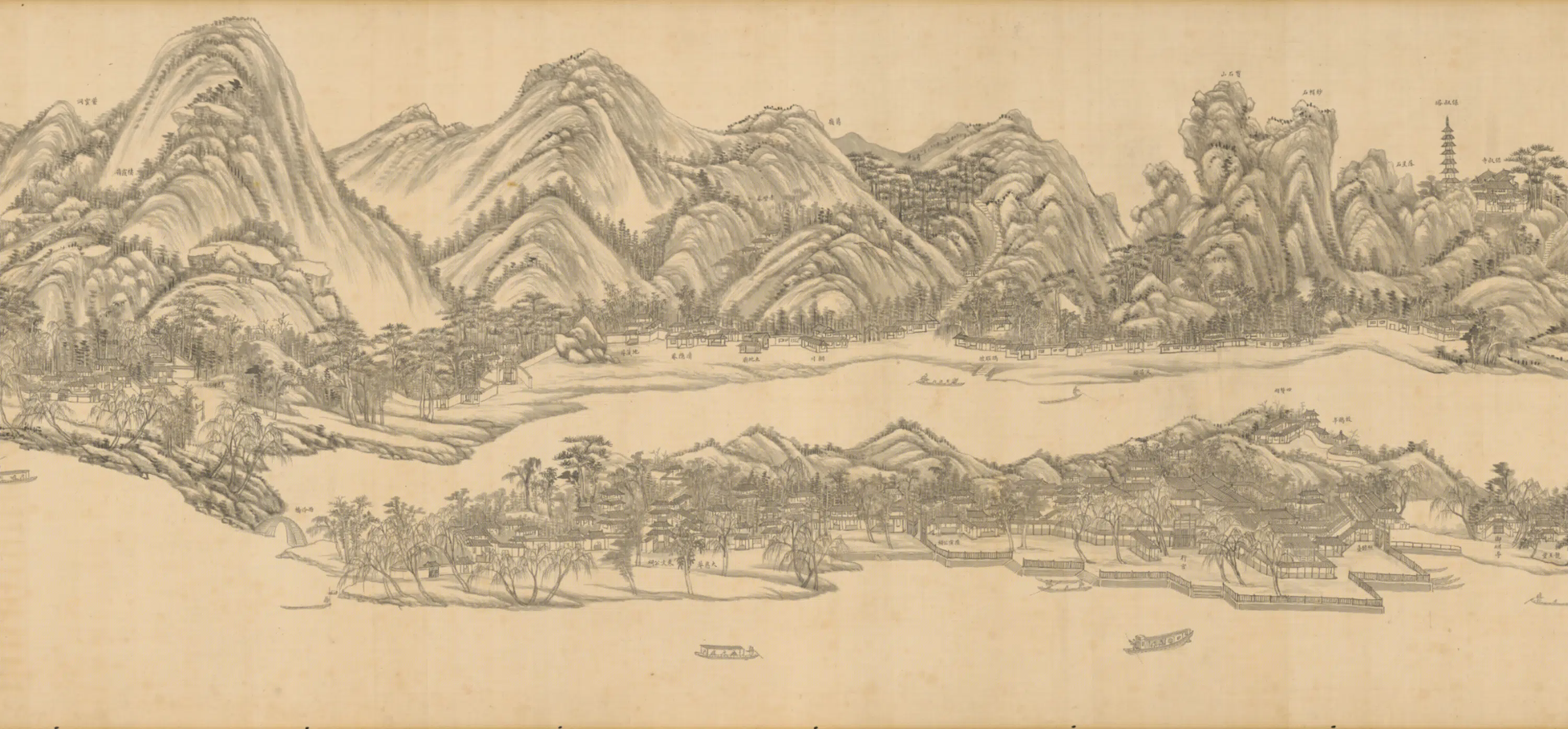 清代【王原祁】《西湖图卷》 第4张 清代【王原祁】《西湖图卷》 第4张