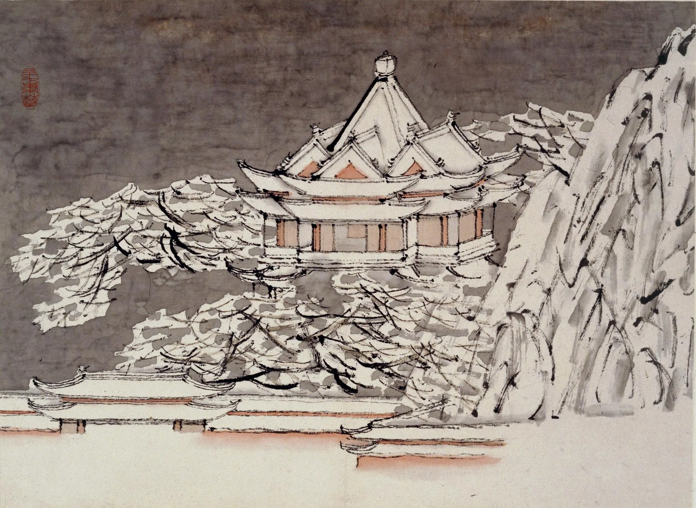 清代【虚谷】《山水册-1》 第2张 清代【虚谷】《山水册-1》 第2张