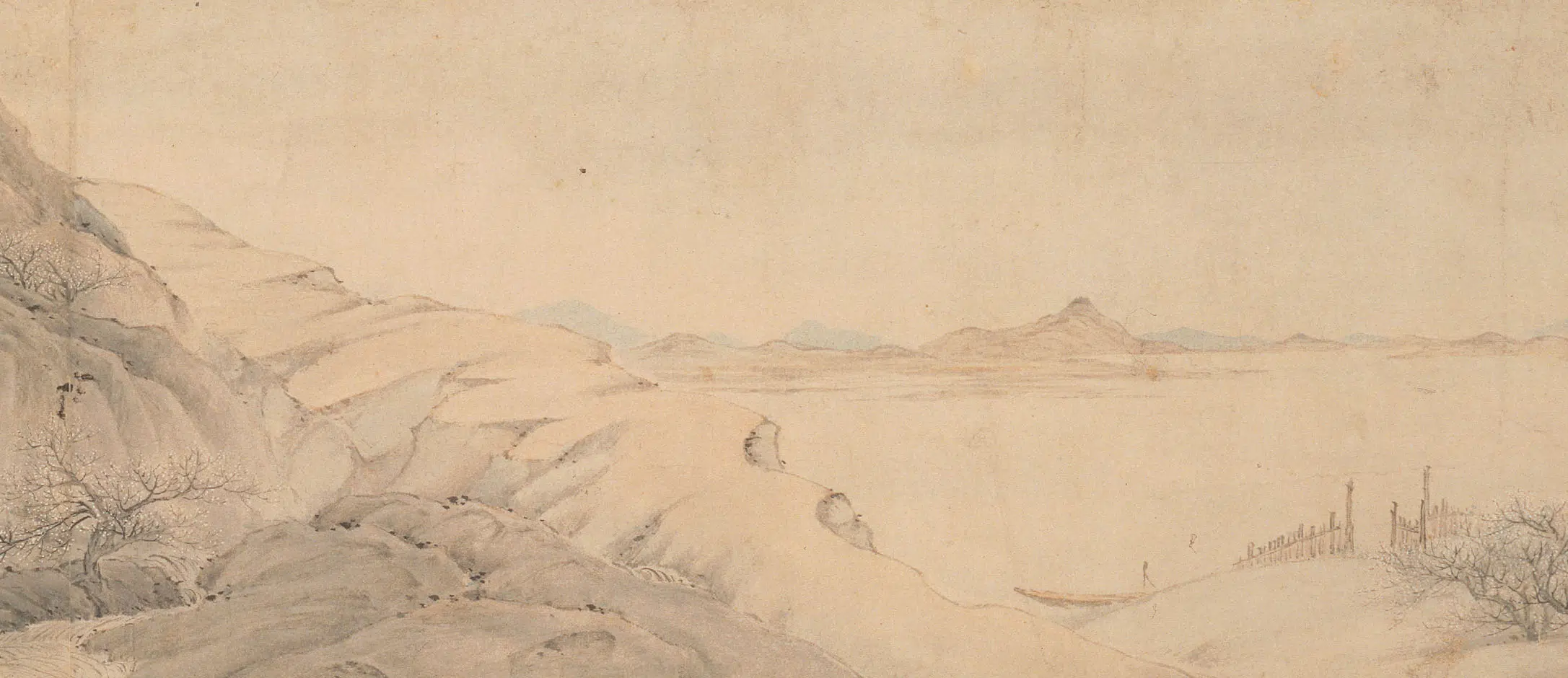 清代【叶欣】《梅花流泉图卷》 第8张