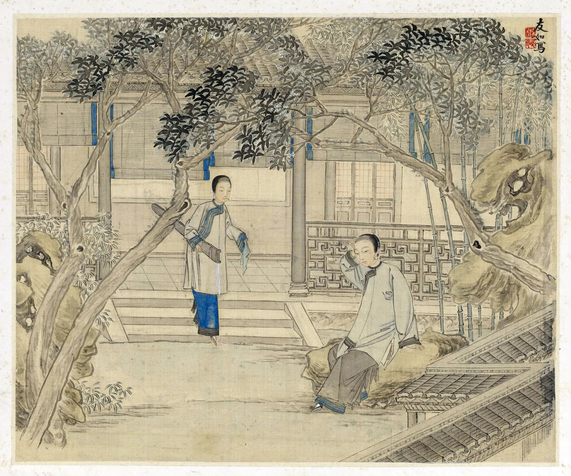 清代【吴嘉猷】《仕女册》 第10张