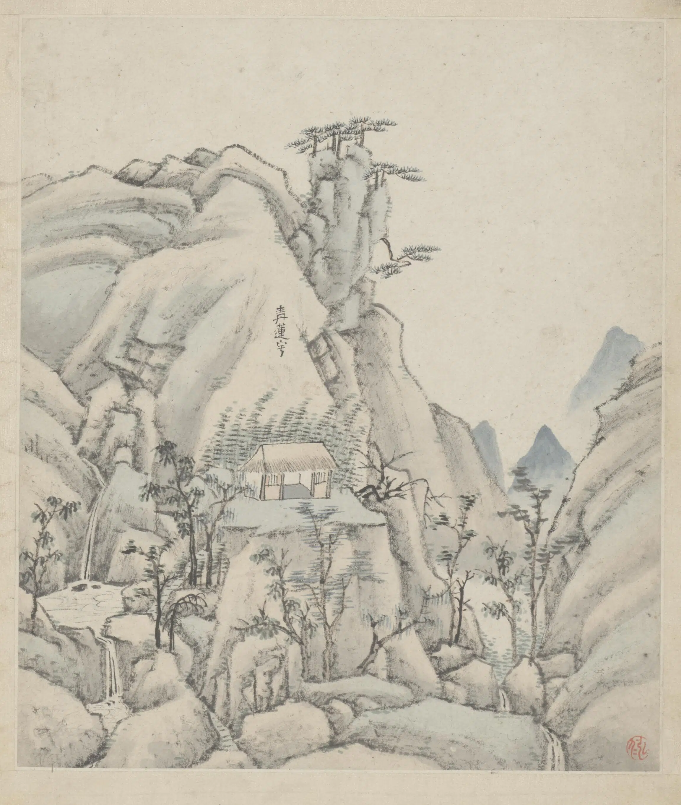 清代【弘仁】《黄山图册-60开》 第29张 清代【弘仁】《黄山图册-60开》 第29张