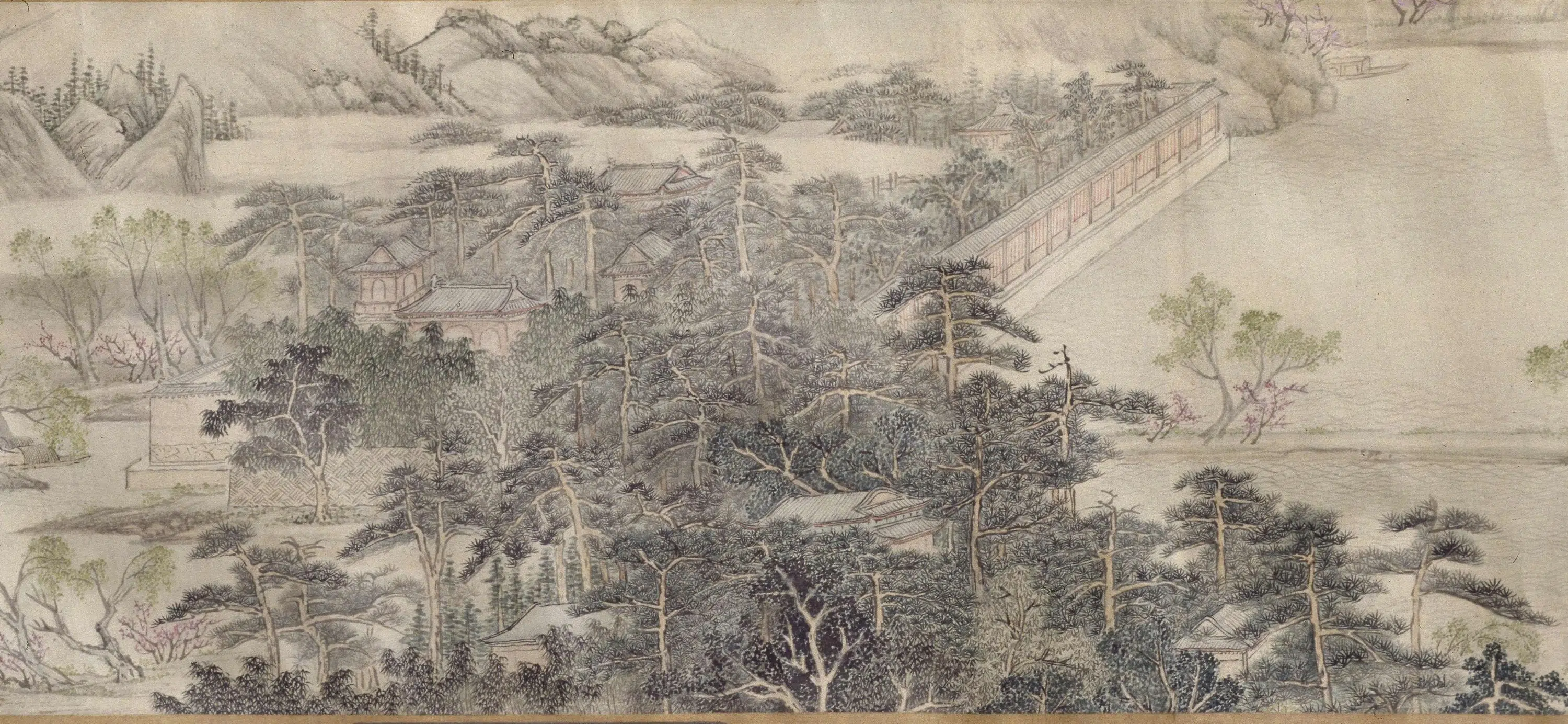 清代【徐扬】《玉带桥诗意图卷》 第2张