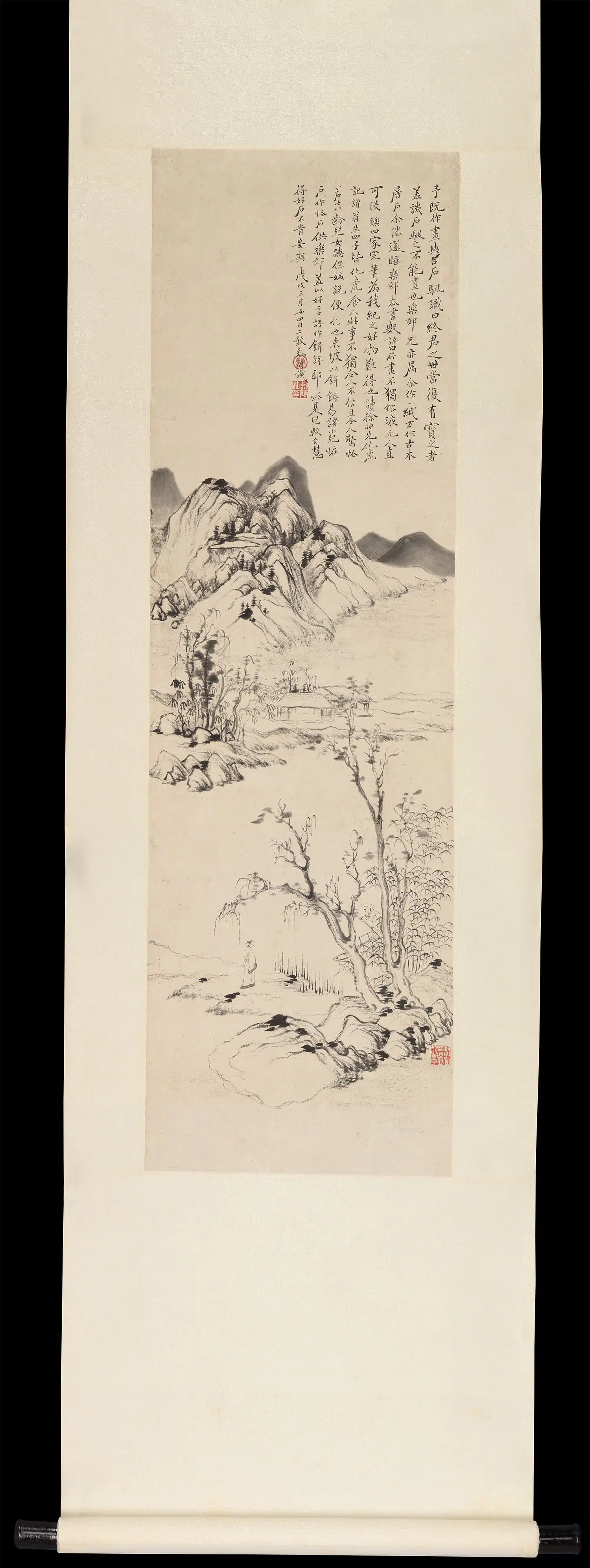 清朝【黎简】《山水立轴-3》