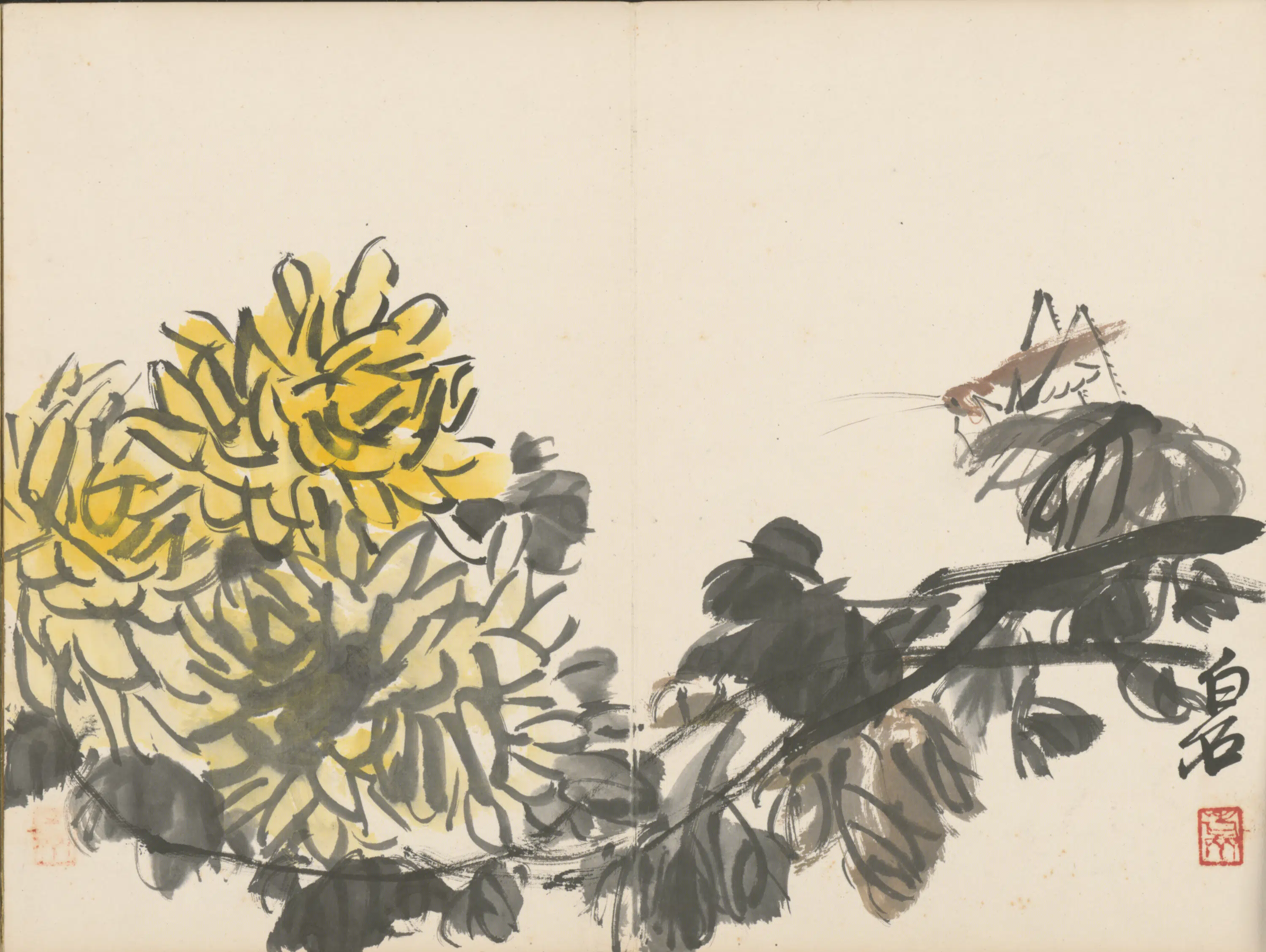 近现代【齐白石】《花鸟册》 第6张 近现代【齐白石】《花鸟册》 第6张