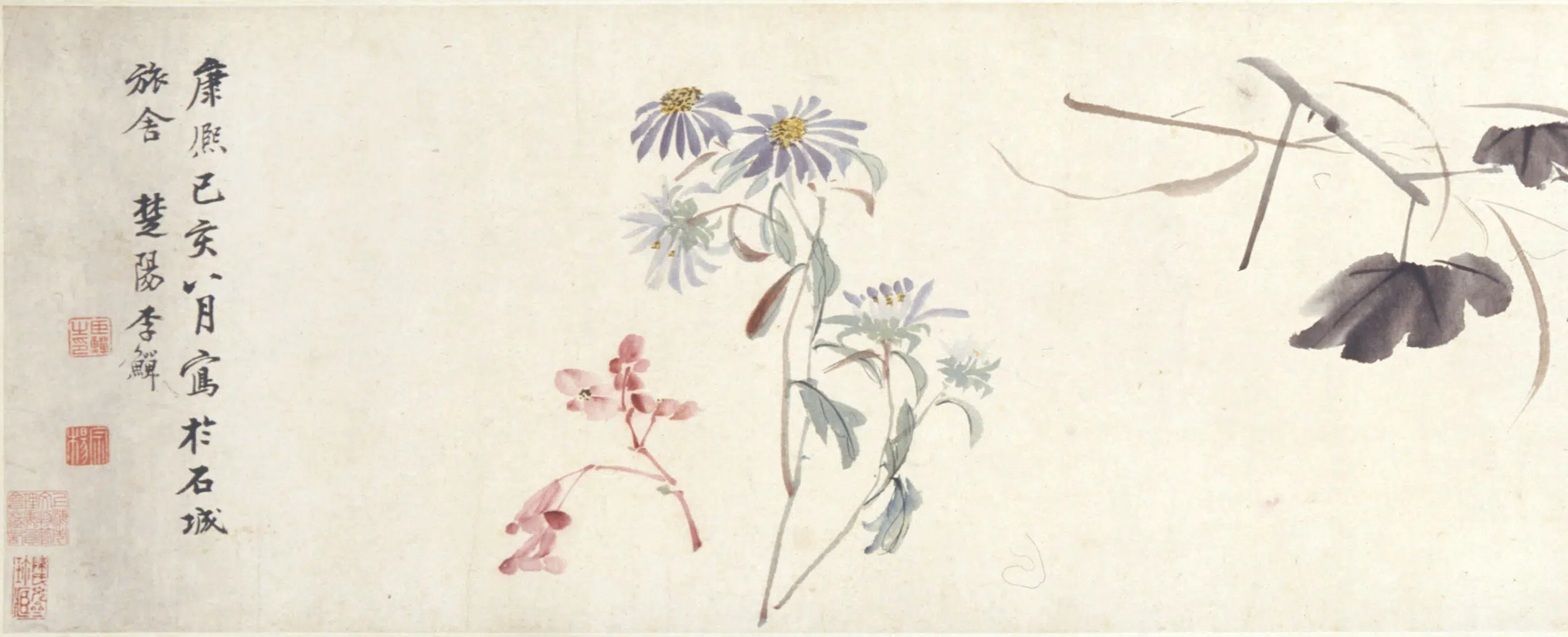 清代【李鱓】《花卉卷》
