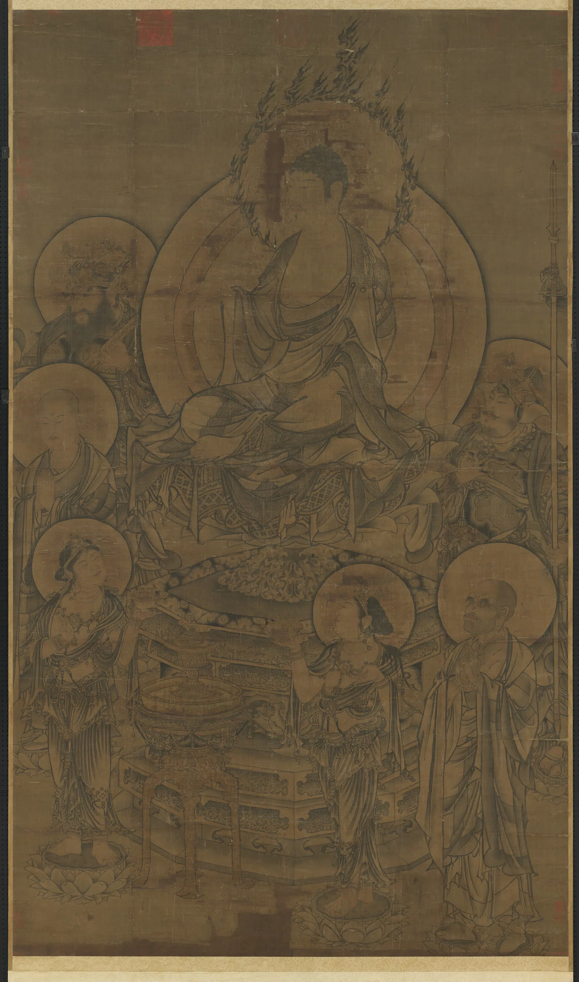 宋代【佚名】《宋人画如来说法图轴》 第1张 宋代【佚名】《宋人画如来说法图轴》 第1张
