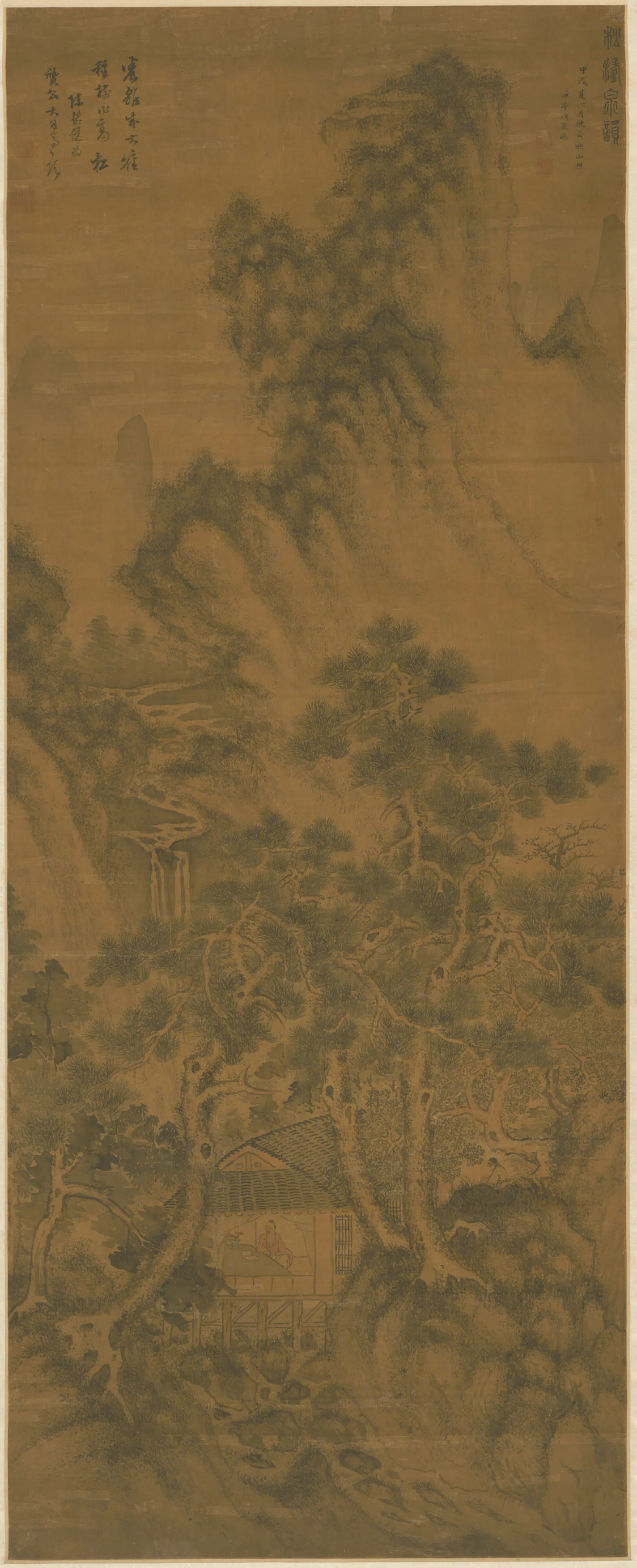 明朝【顾懿德】《松涛泉韵图轴》