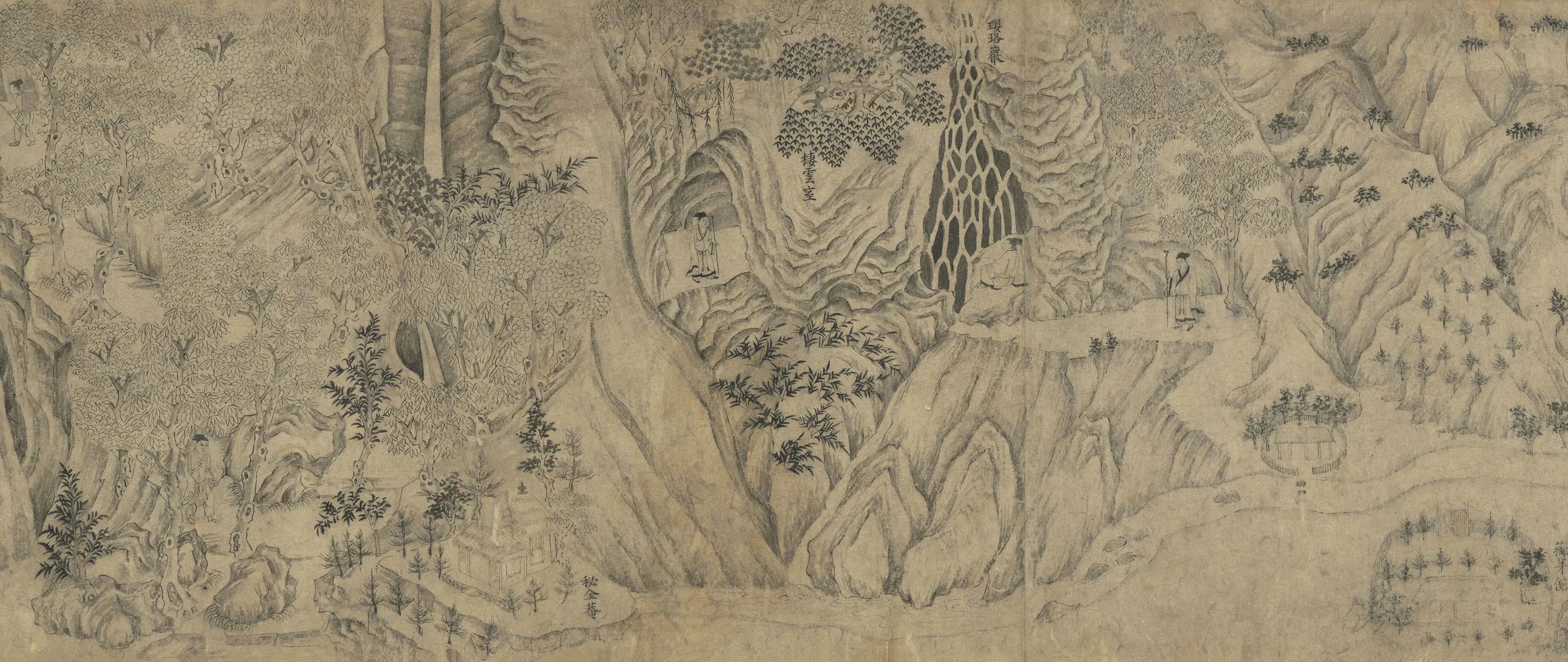 北宋【李公麟】《龙眠山庄图卷》 第9张 北宋【李公麟】《龙眠山庄图卷》 第9张