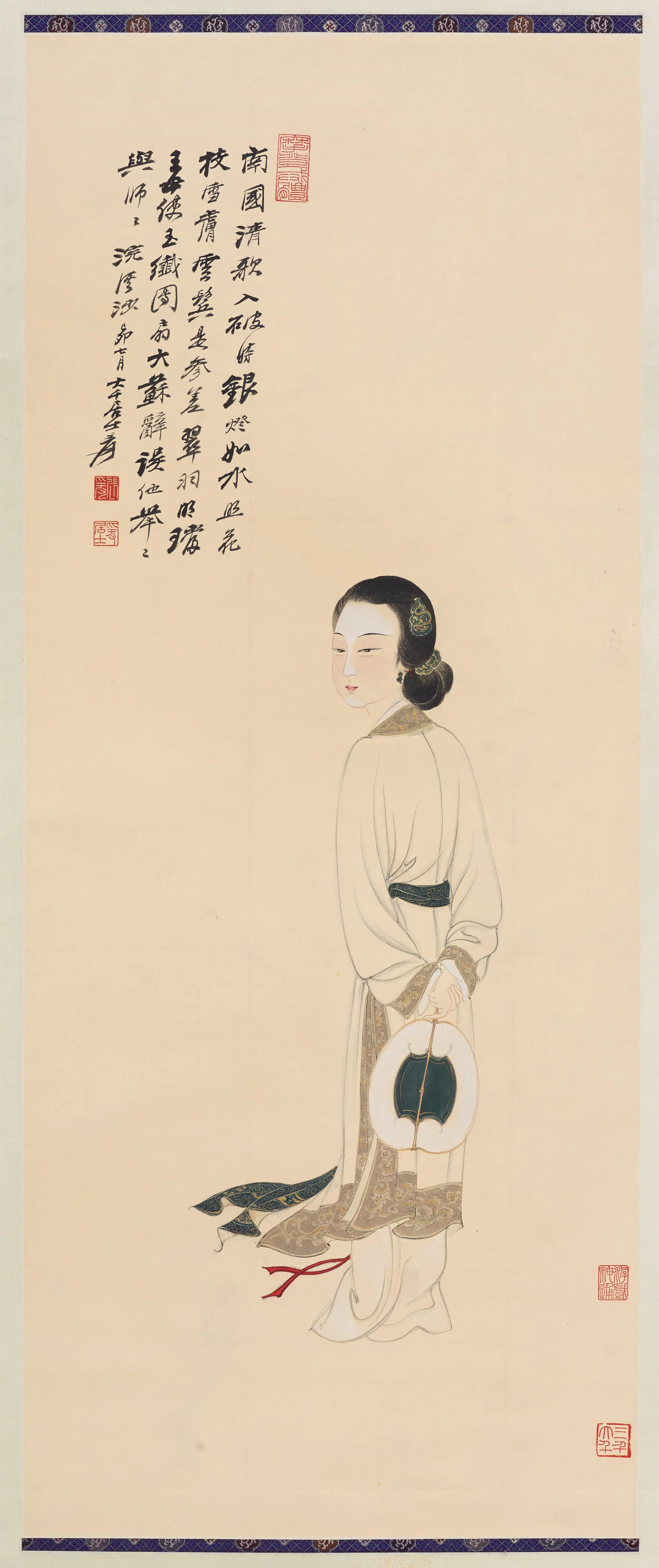 近现代【张大千】《仕女图轴-1》 第1张 近现代【张大千】《仕女图轴-1》 第1张