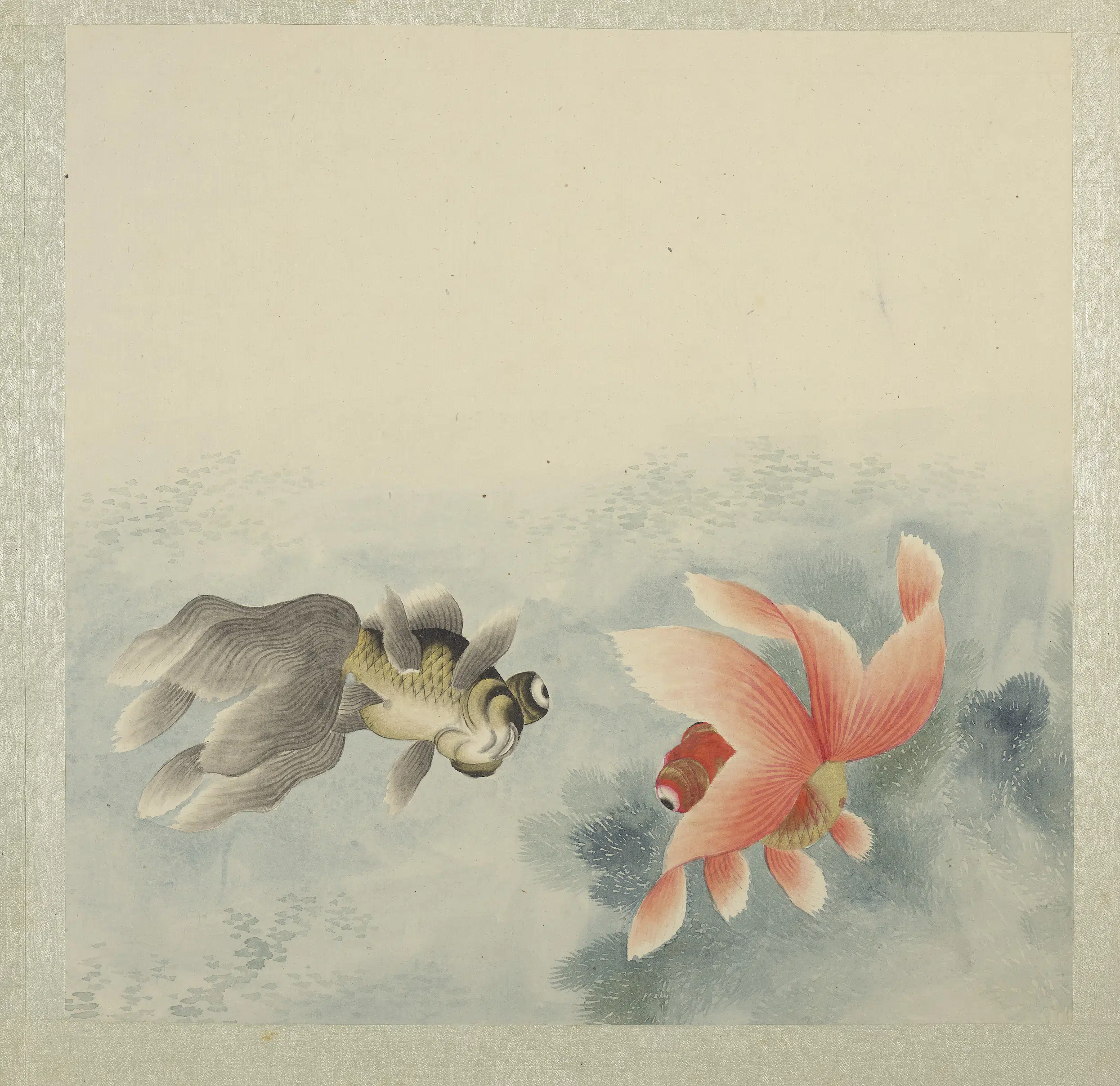 《无名氏画鱼册-金鱼九》