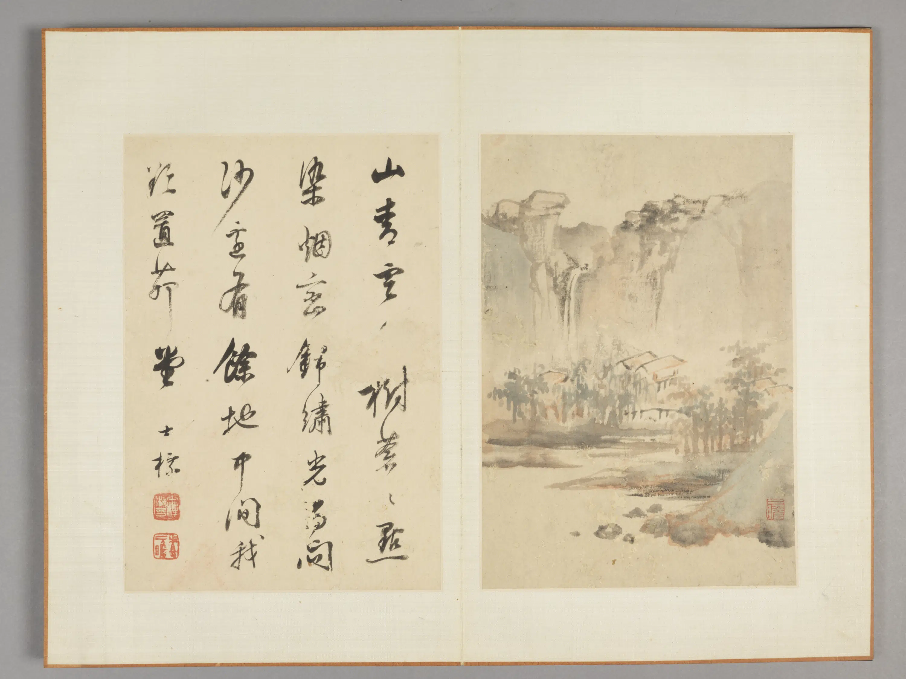 清代【查士标】《书画合璧册（10开）》 第2张