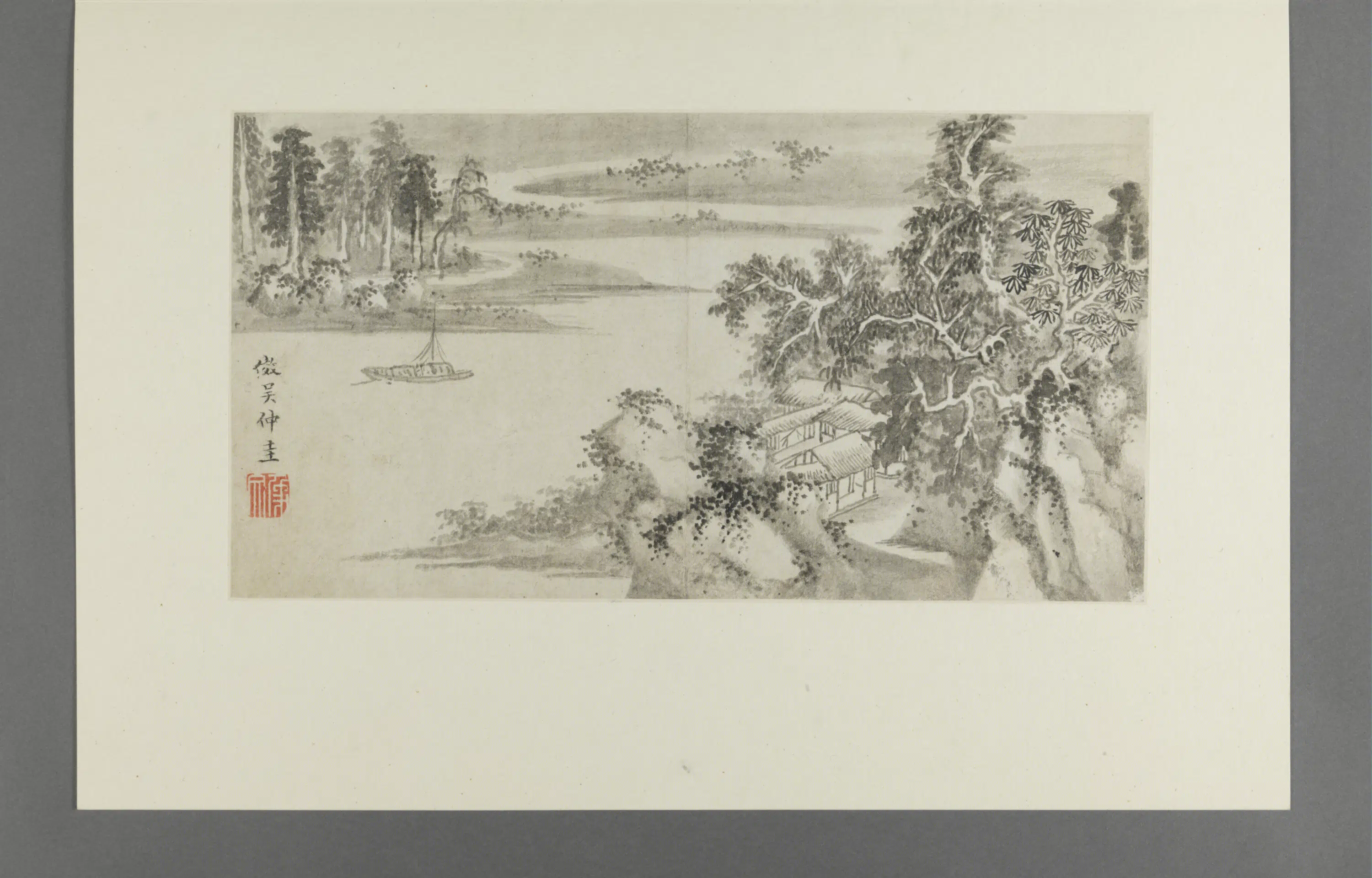 清代【王翚】《山水册（8开）》 第4张