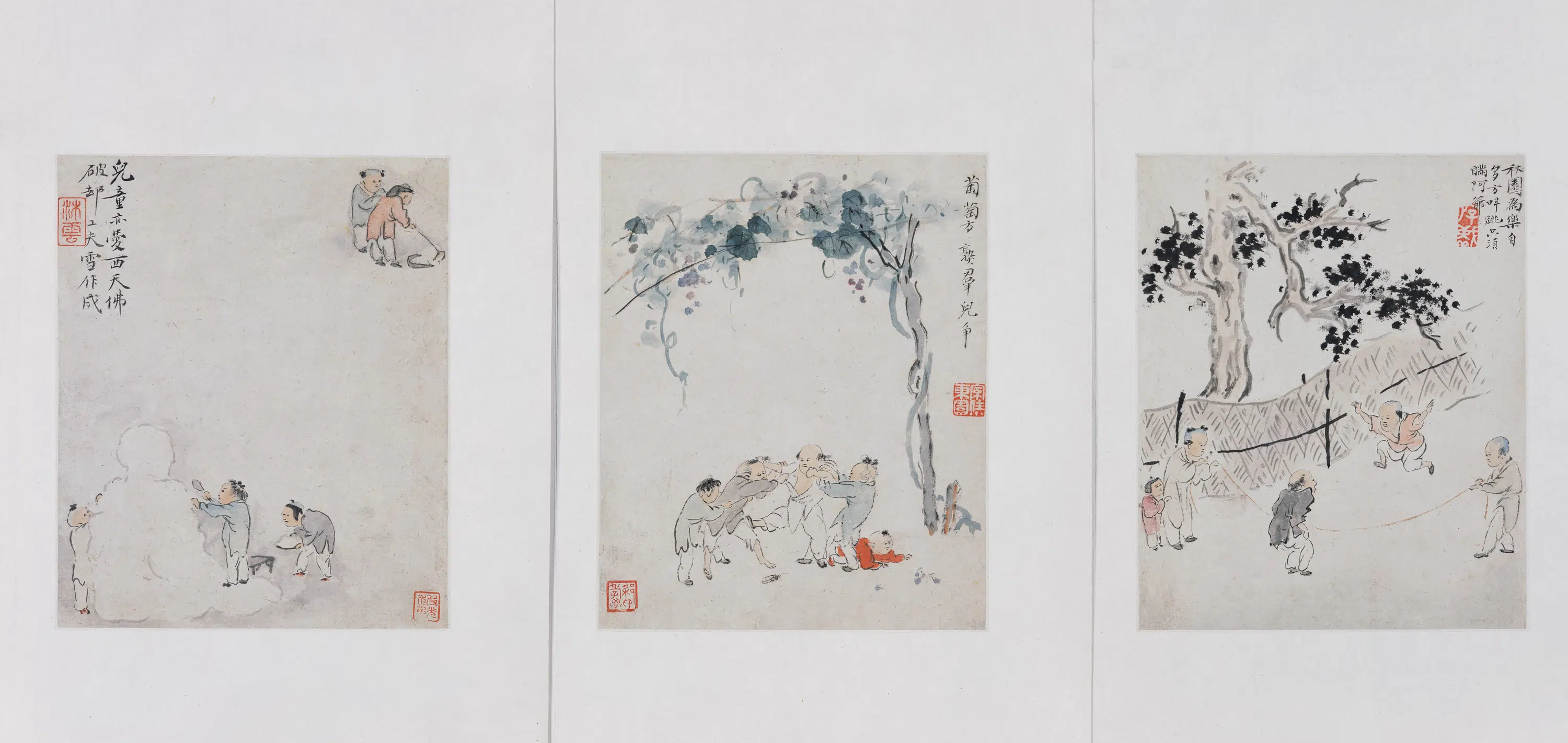 清代【华喦（华岩)】《婴戏图册》