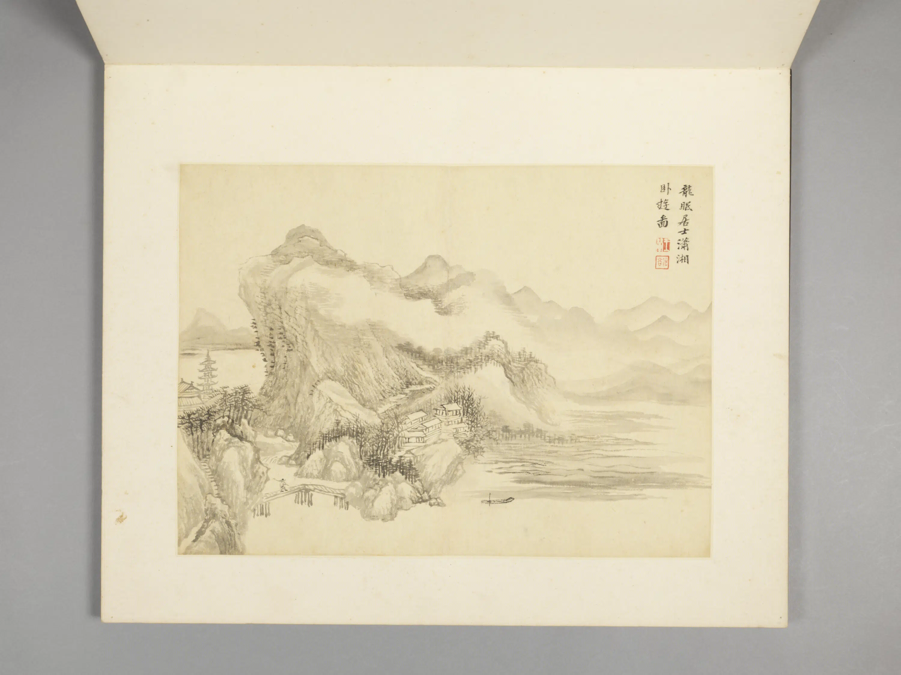 清代【王翚】《山水竹石册(7开)》 第5张 清代【王翚】《山水竹石册(7开)》 第5张