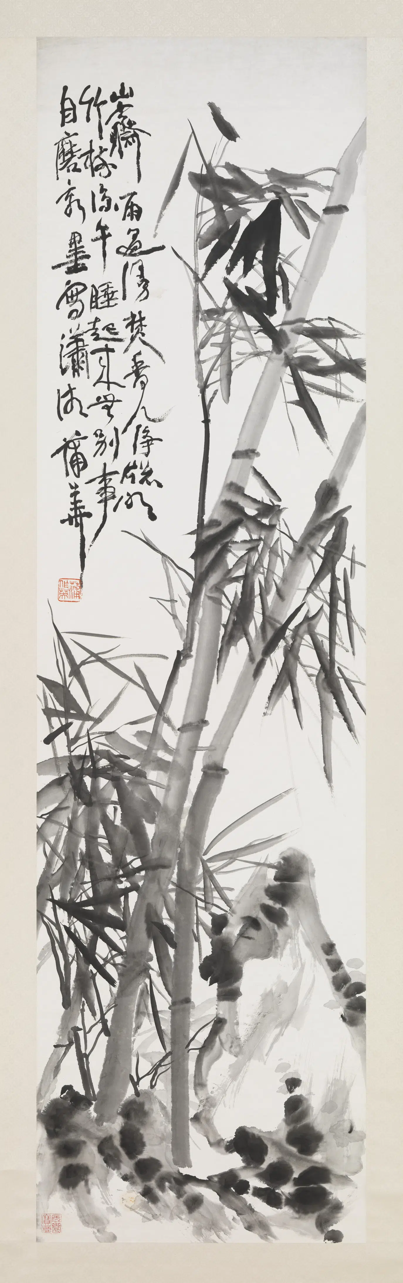 清代【蒲华】《墨竹六屏图轴之五》