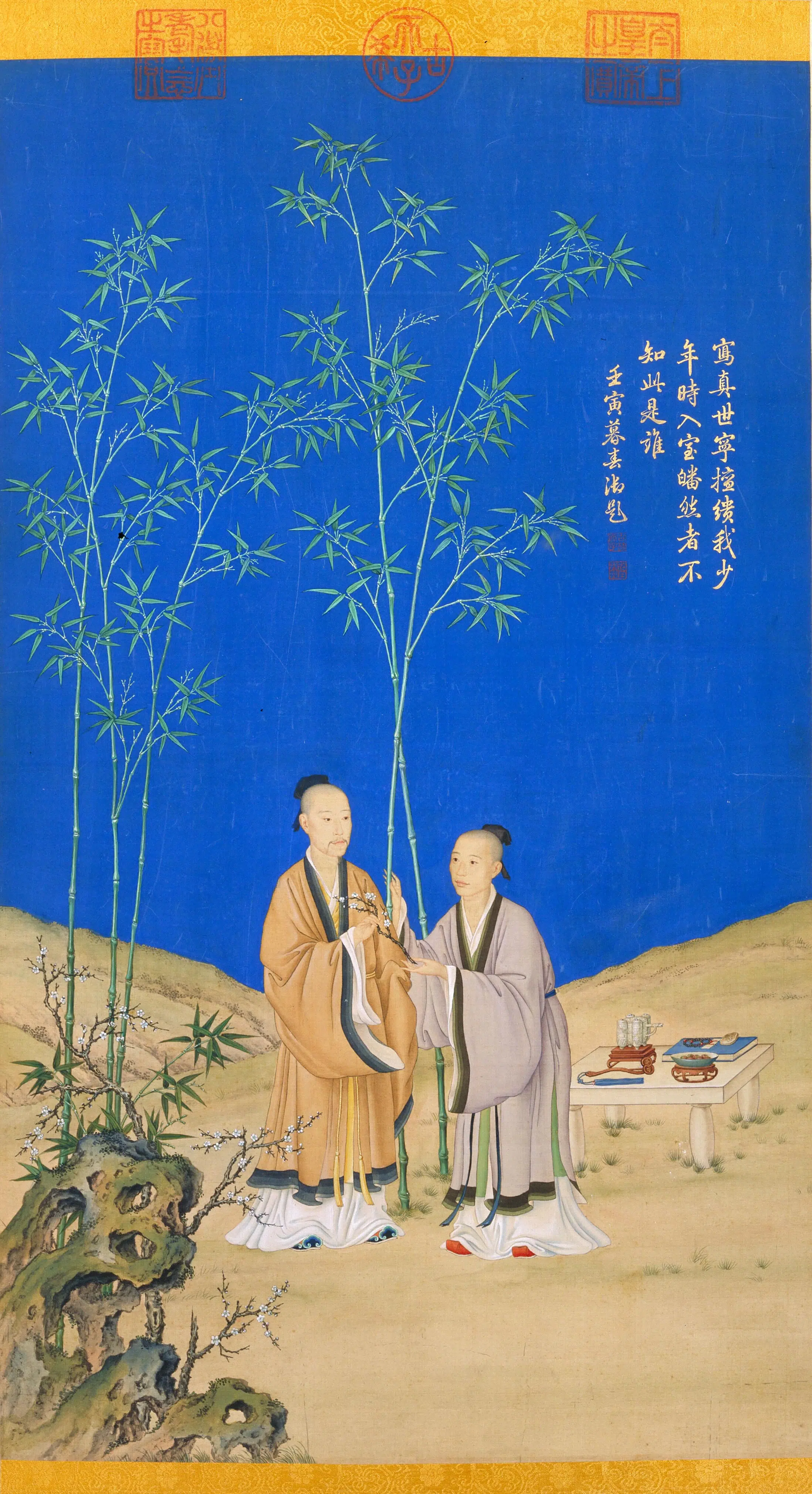 清代【郎世宁】《平安春信图》 第2张
