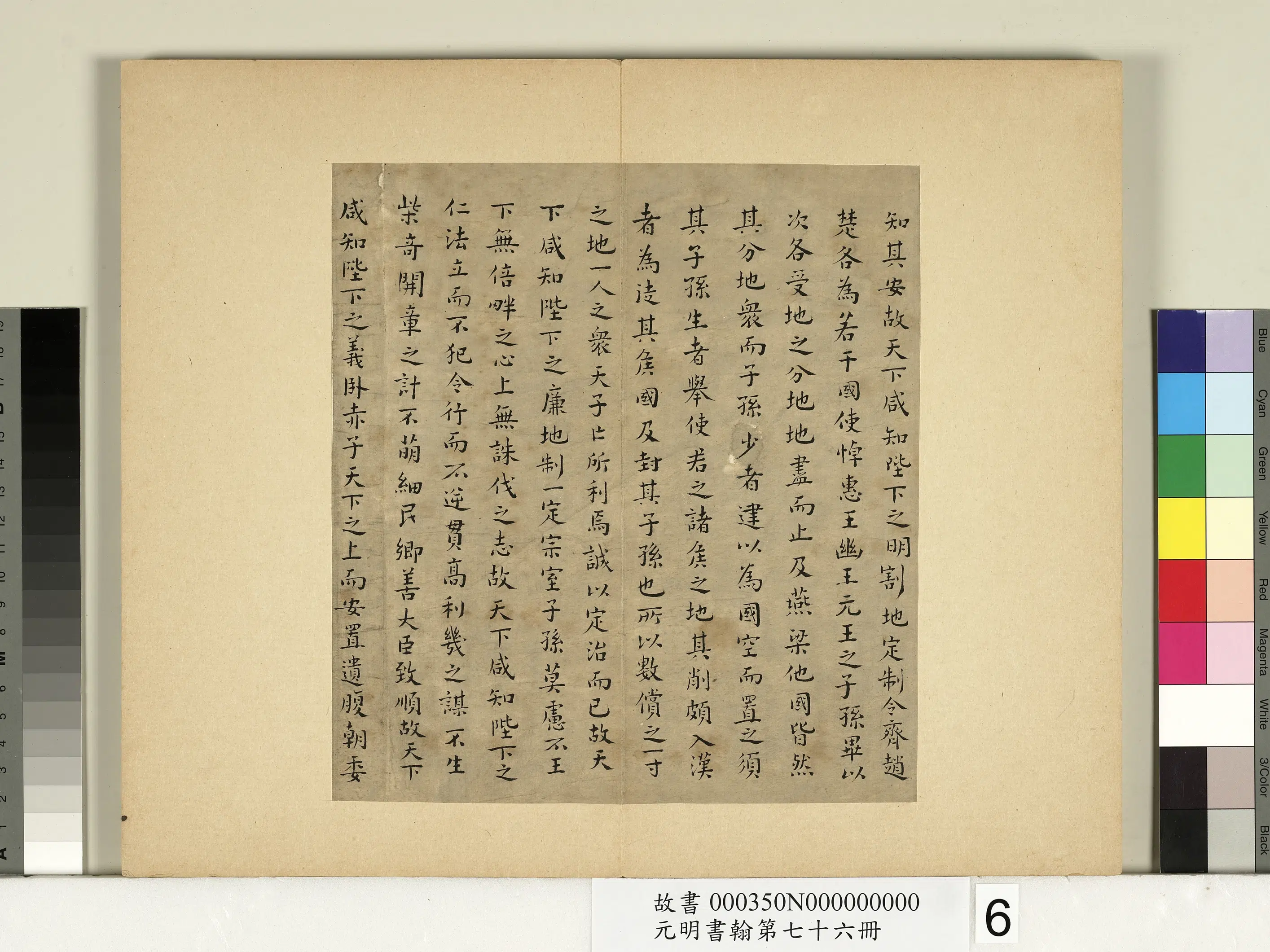 明朝【文俶】《元明书翰第七十六册-治安策》 第6张