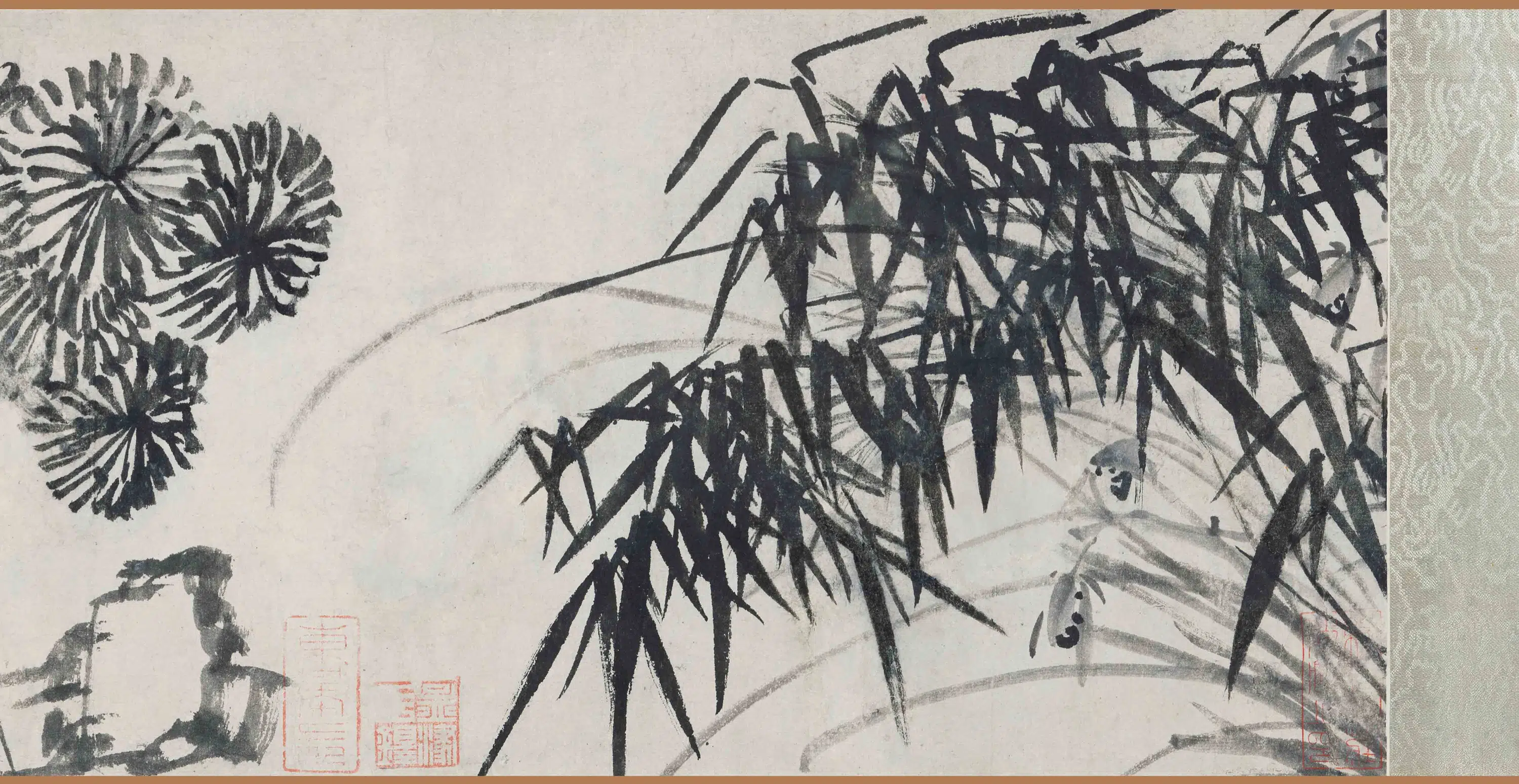 清代【王铎】《兰竹卷》 第3张