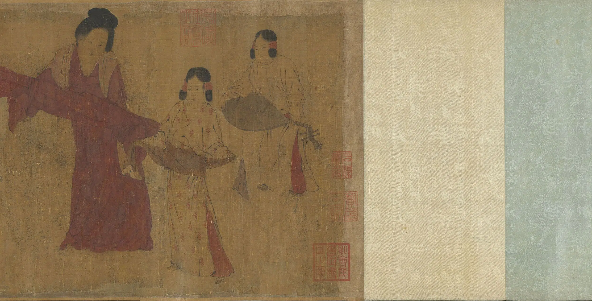 唐朝【周昉】《调婴图-画心》 第3张 唐朝【周昉】《调婴图-画心》 第3张