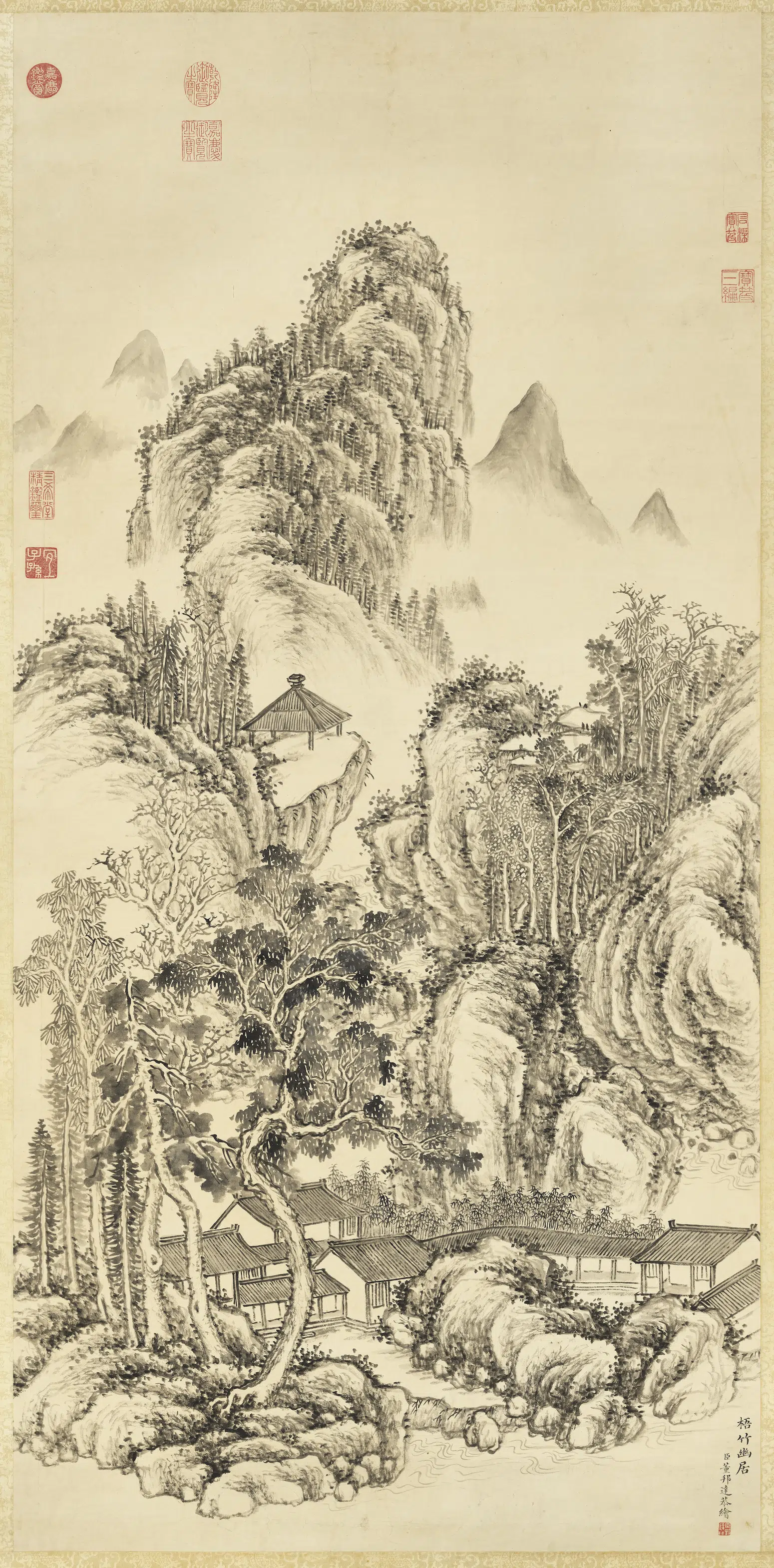 清代【董邦达】《山水图轴-2》